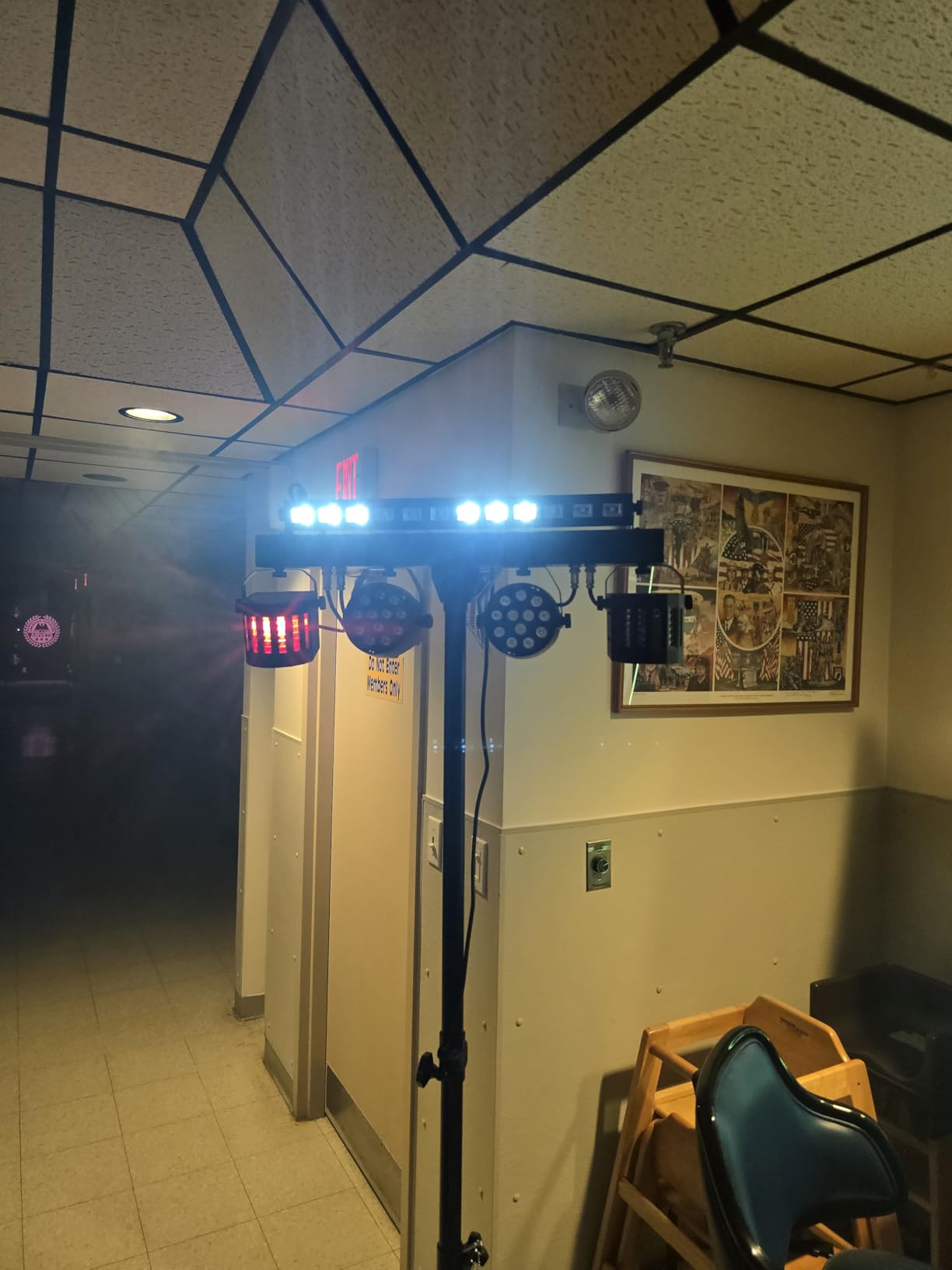 Telbum DJ Lights Stand for Parties - Professional 5in1 LED DJ Lighting System with Stand, DMX512, Sound Activated Stage Lights Package for Wedding Live Band Disco Club Gig Bar Booth Show Events customer photo 2