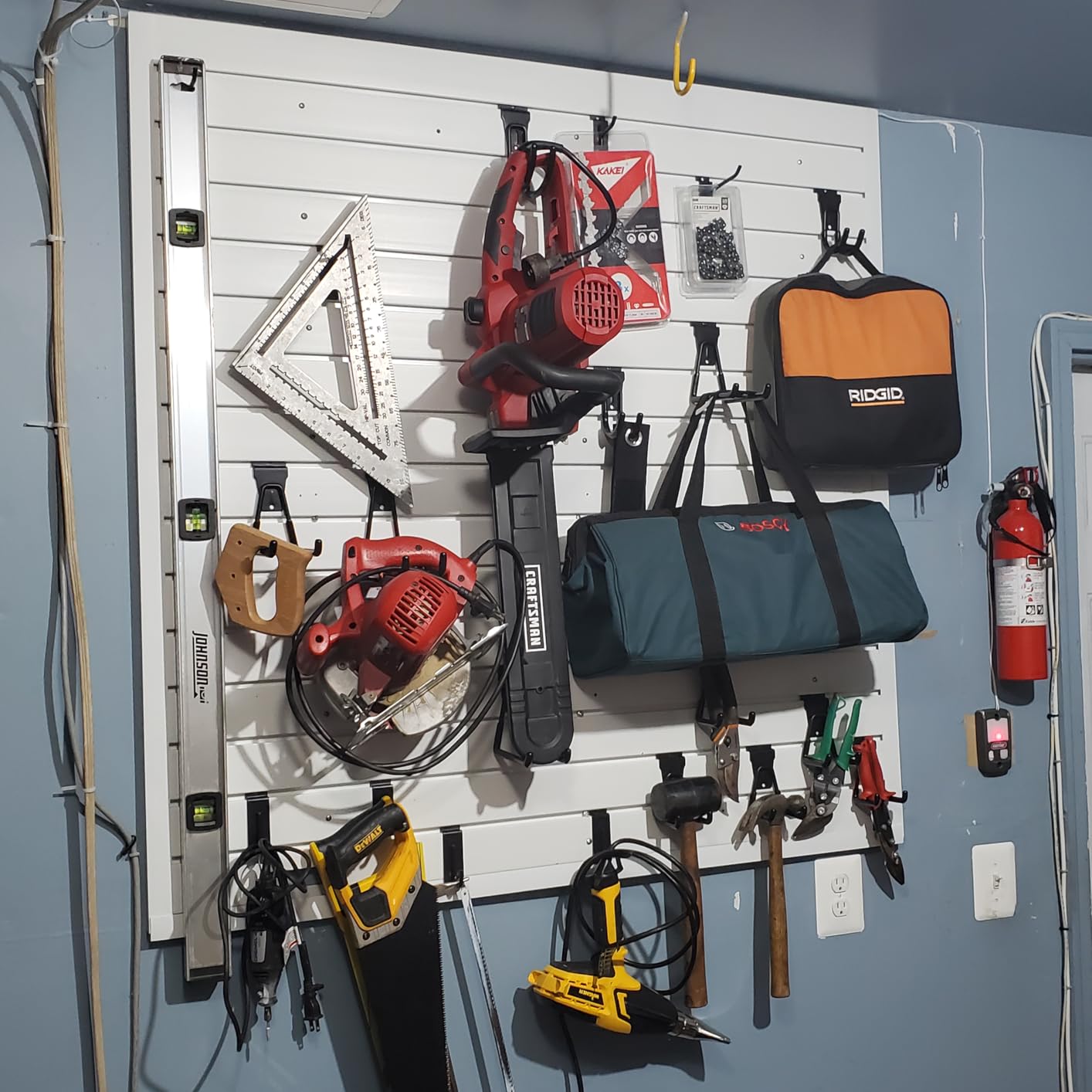 4 x 8 ft PVC Slatwall Panels for Garage Wall Organizer, Grey customer photo 2