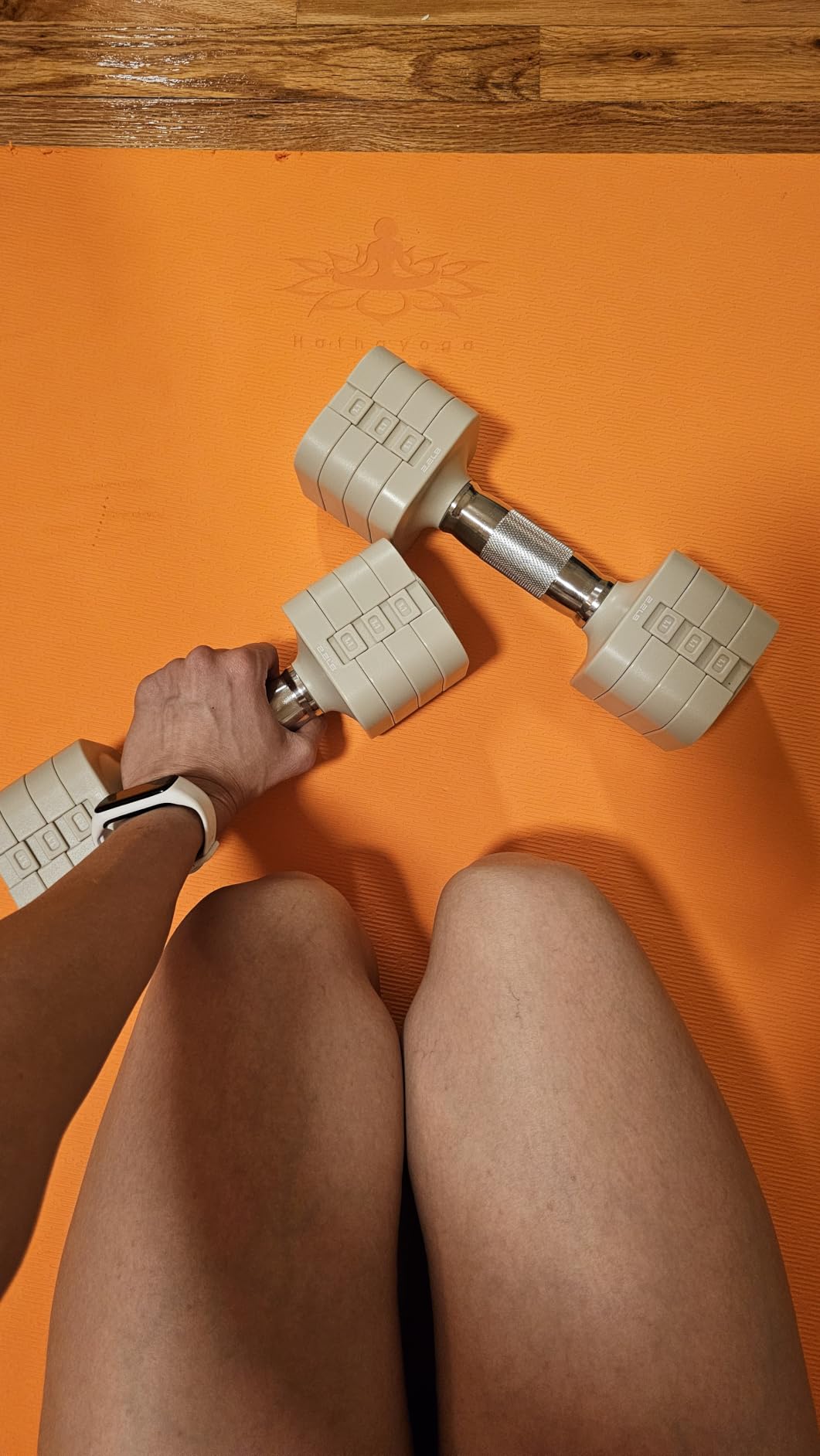 Hezeyferg 30.8LB Adjustable Dumbbell Set, Hand Weights Set for Home Gym | Each Adjustable Weight Dumbbell with 6 Levels 4.4/6.6/8.8/11/13.2/15.4lb, for Women/Men Full Body Workout customer photo 2