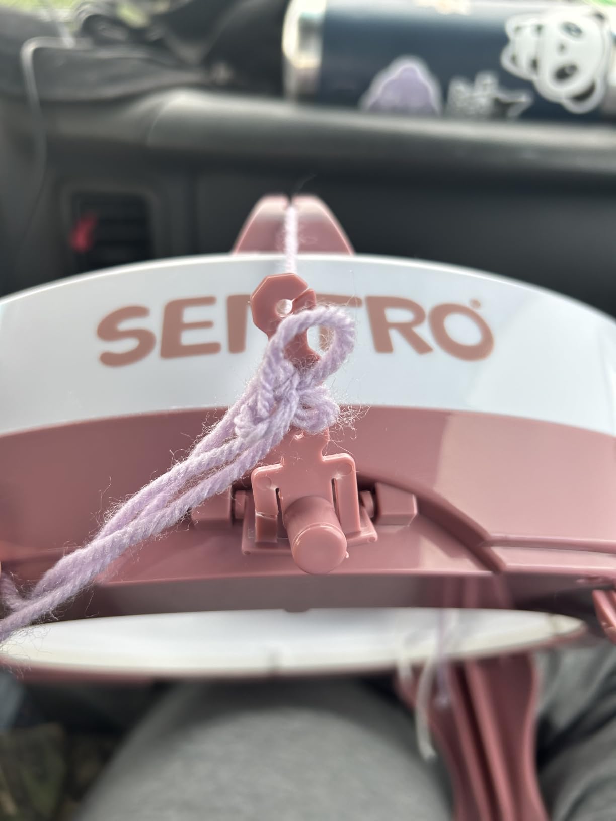SENTRO 22 Needles Knitting Machine with Electric Adapter, Knitting Board Rotating Double Loom with Crank Handle Adapter Hex Steel Bit for Automatic Knit customer photo 2