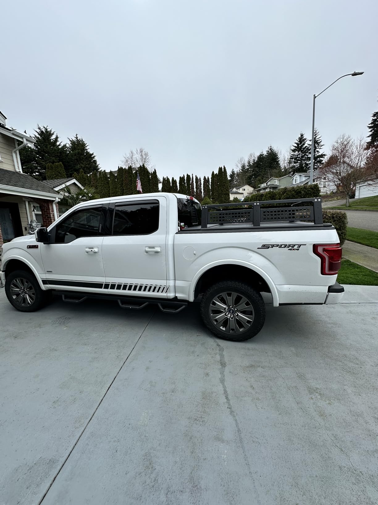 JOYTUTUS 24.6 Inch Full Size Truck Bed Rack with Foldable Molle Panel | Overland Bed Racks for Trucks Compatible with F150 F250 F350 Silverado Sierra Ram, Truck Bed Rack for Roof Top Tent customer photo 1