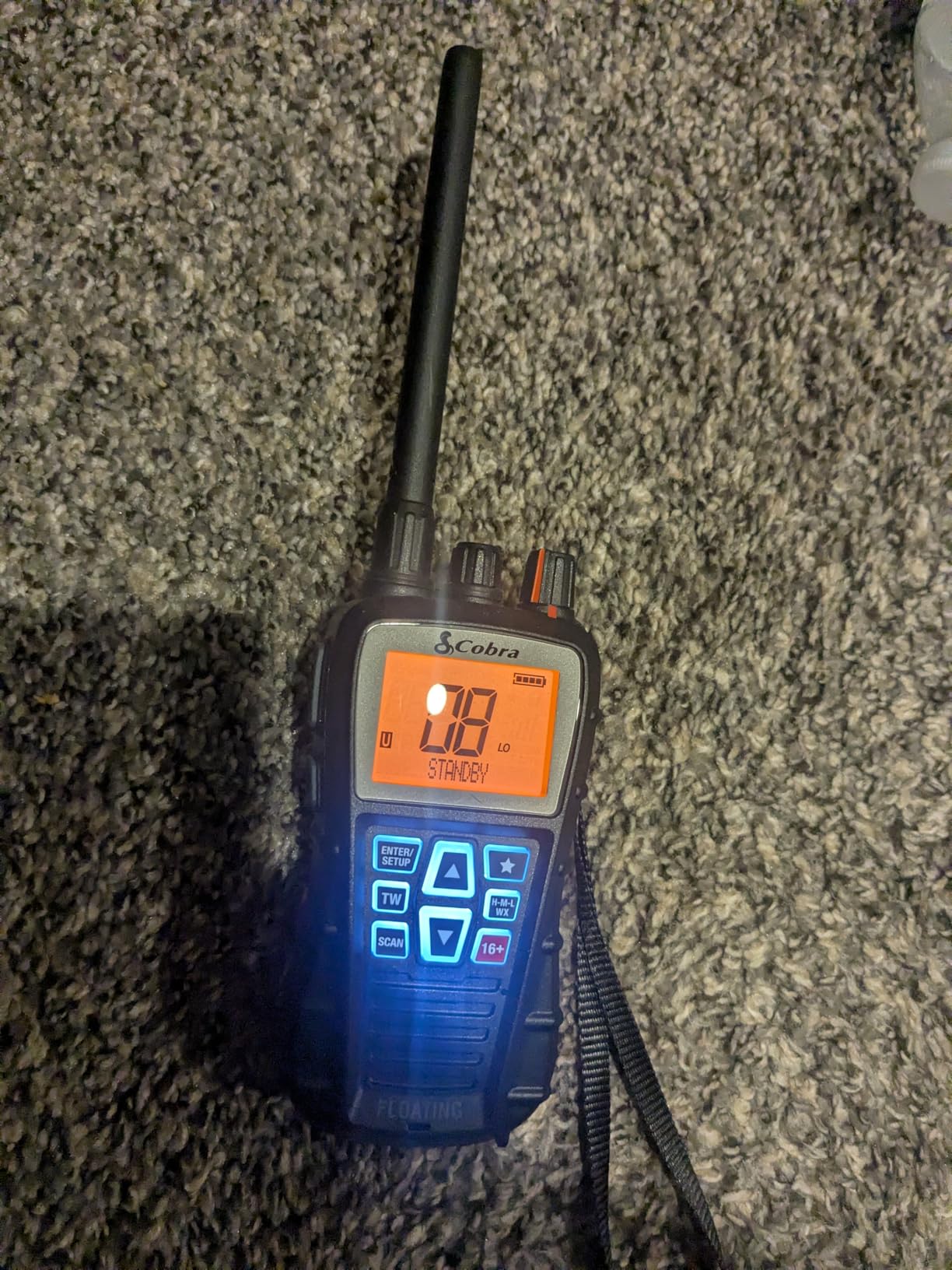 Cobra BlueBound 350 VHF Handheld Marine Radio, Black - 6-Watt, Floats | Long Range, NOAA Weather Alerts, International Functionality, IPX7 Waterproof, USB-C, Submersible, LCD Screen, Belt Clip customer photo 2