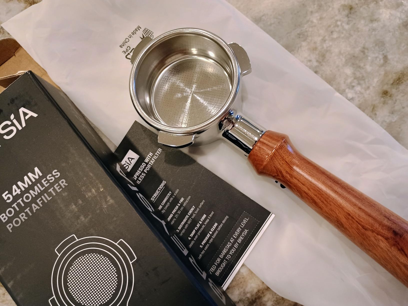 54mm Bottomless Portafilter Compatible with Breville Espresso | BREYSIA | Compatible with Barista Express, Pro, Touch, Bambino Plus & Infuser customer photo 2