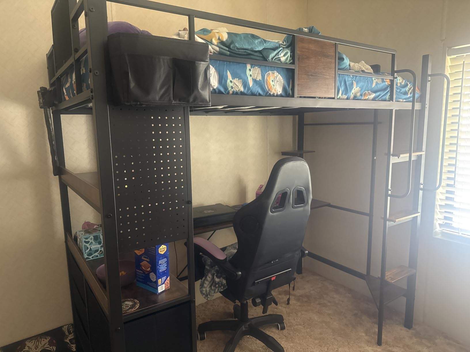 busyaeh Loft Bed Full Size,Full Size Loft Bed with Desk and 5 Drawers customer photo 1