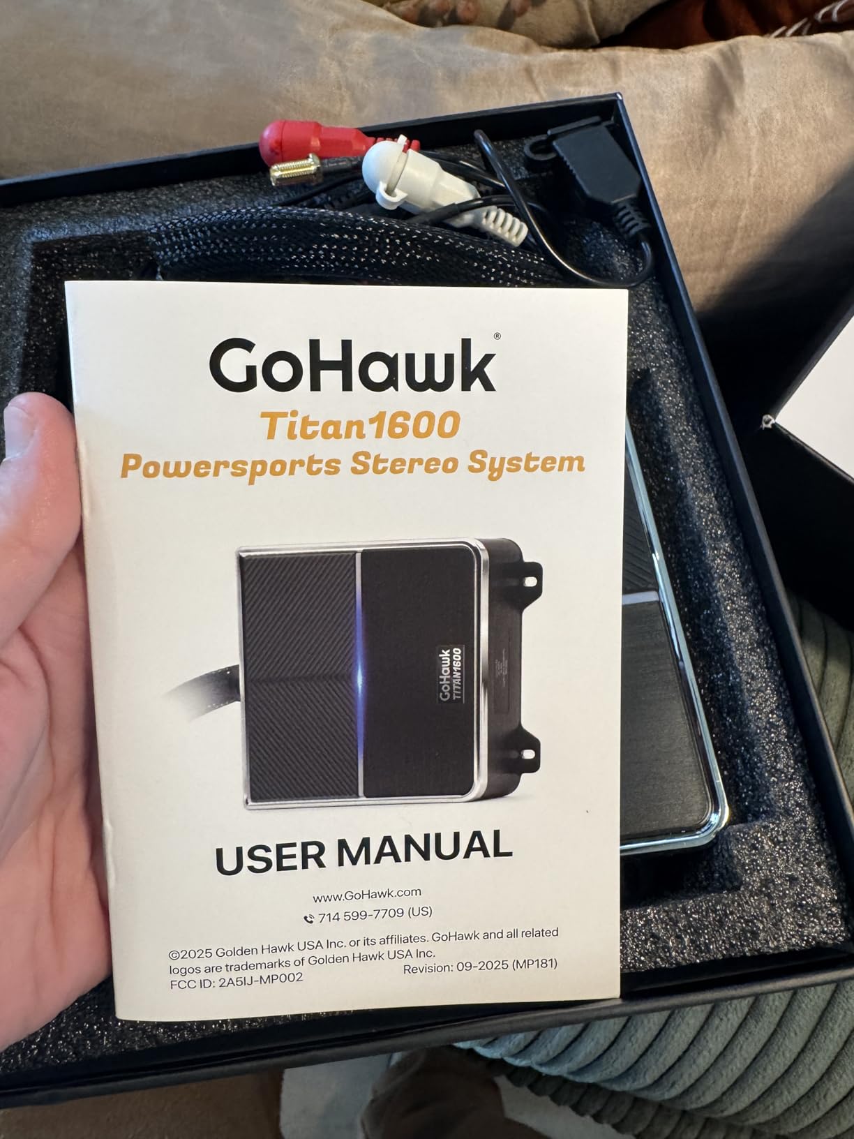 GoHawk Titan1600 4.1-Channel Waterproof Motorcycle Amplifier | Aluminum Chassis, AUX, USB, FM Radio, for Harley, Goldwing, Indian, UTV, ATV, RZR customer photo 1