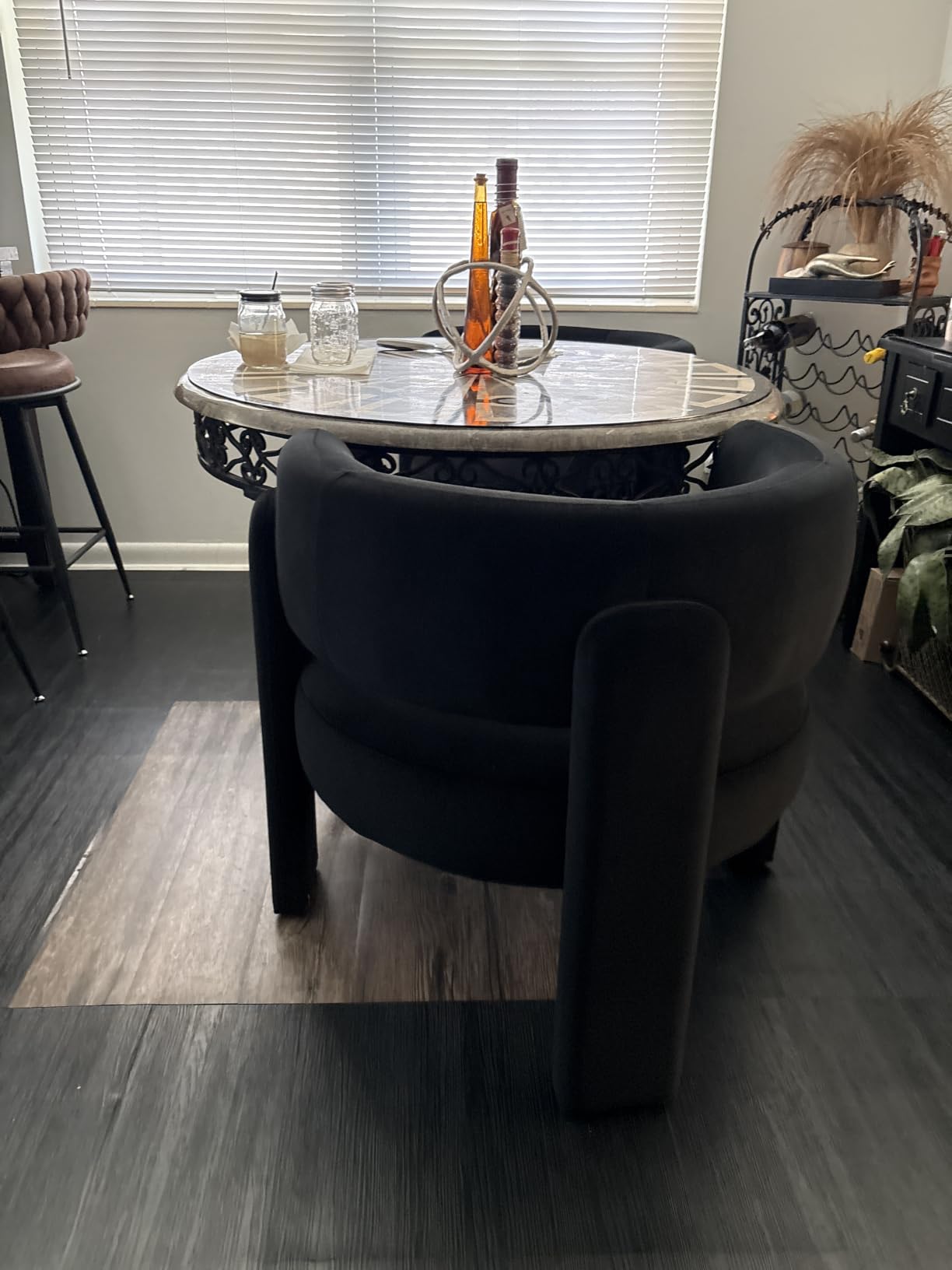 COLAMY Modern Velvet Accent Chairs Set of 2, Upholstered Barrel Chairs, Comfy Side Arm Chairs with 3 Legs for Living Room, Bedroom, Reading, Khaki customer photo 2