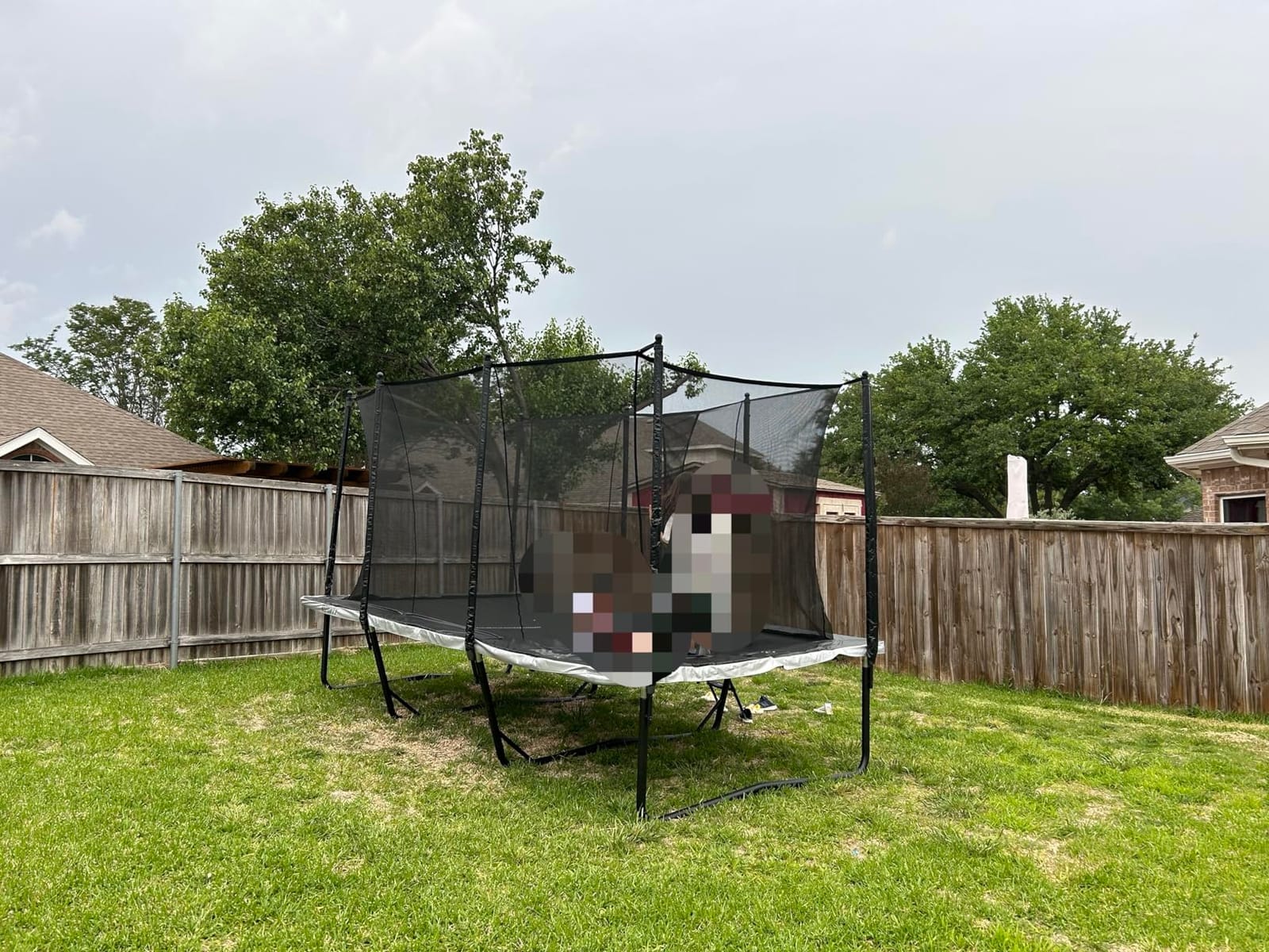 Air Rectangle Trampoline 8X14FT 1800LBS Weight Capacity Outdoor Square Gymnastics Heavy-DutyTrampolines with Net Enclosure for Kids Adults customer photo 1