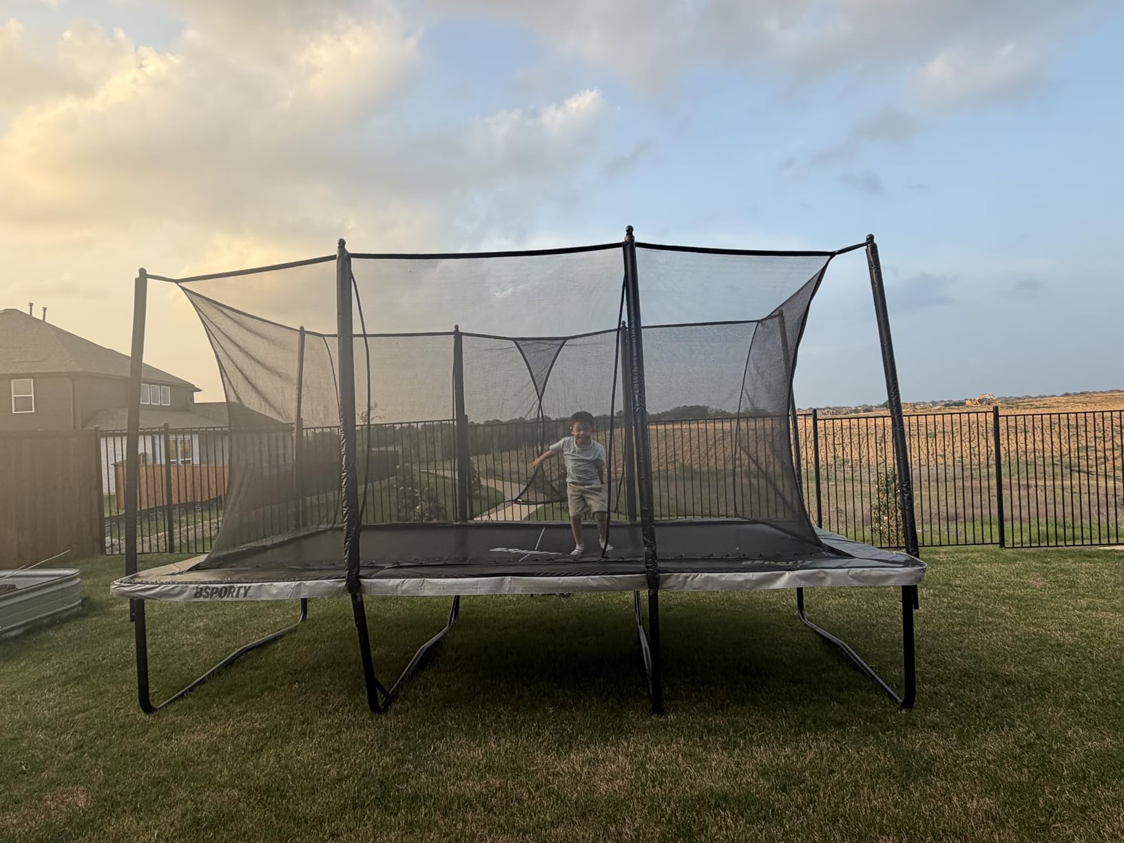 Air Rectangle Trampoline 8X14FT 1800LBS Weight Capacity Outdoor Square Gymnastics Heavy-DutyTrampolines with Net Enclosure for Kids Adults customer photo 2