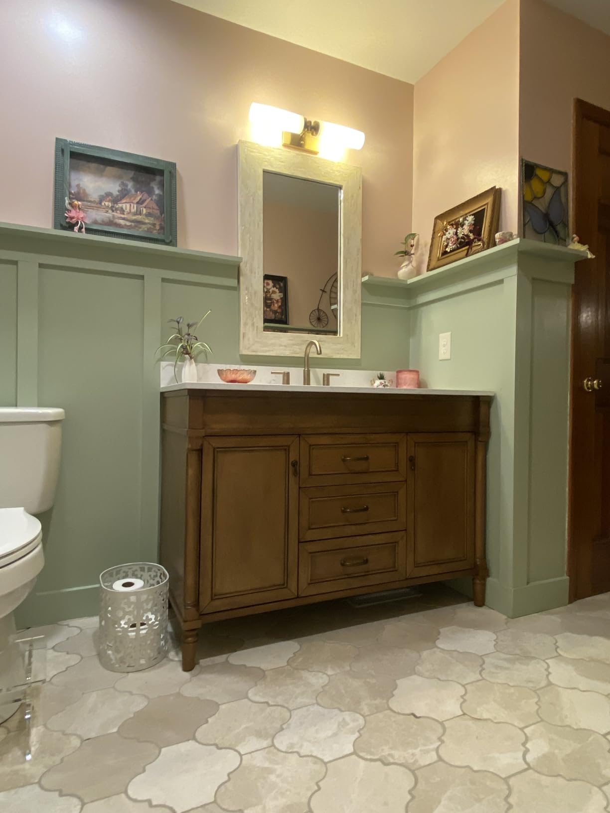 48 Inch Bathroom Vanity with Sink Combo, Light Walnut customer photo 1
