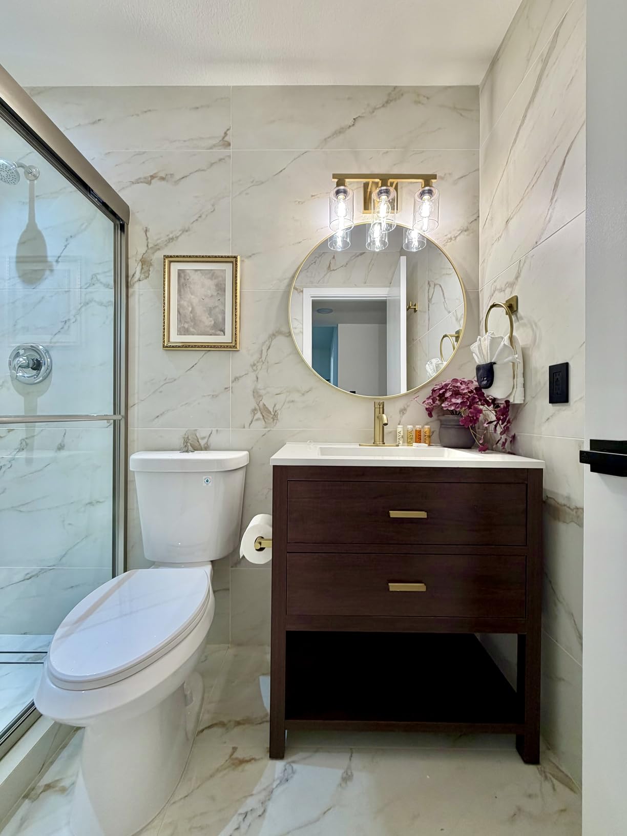 42 Inch Bathroom Vanity with Sink, Fully-Assembled, Walnut customer photo 1