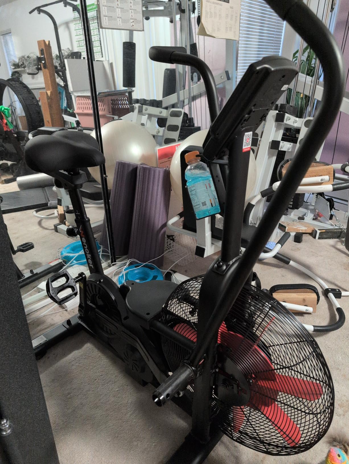 Wenoker Exercise Bike, Air Bike with Smart APP, ISCC PLUS Certified, Dual Action Handlebars Stationary Fan Bike 350LBS Capacity for Home Gym HIIT Full Body Workout customer photo 1