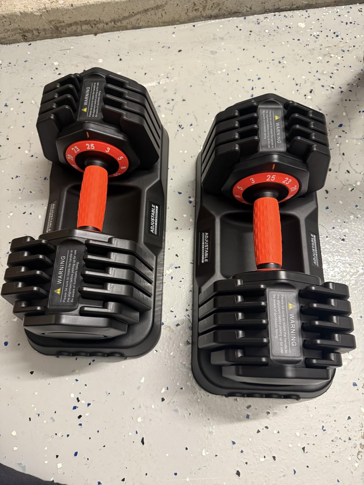 Adjustable Dumbbell Set 25lb/50lb, 10 in1 Adjustable Dumbbells for Home Gym | Micro Increment start 3-6lb, 1 Hand Quick-Dial, Space-Saving Design with Storage Base, Anti-Slip Grip, HIIT Strength Training customer photo 2