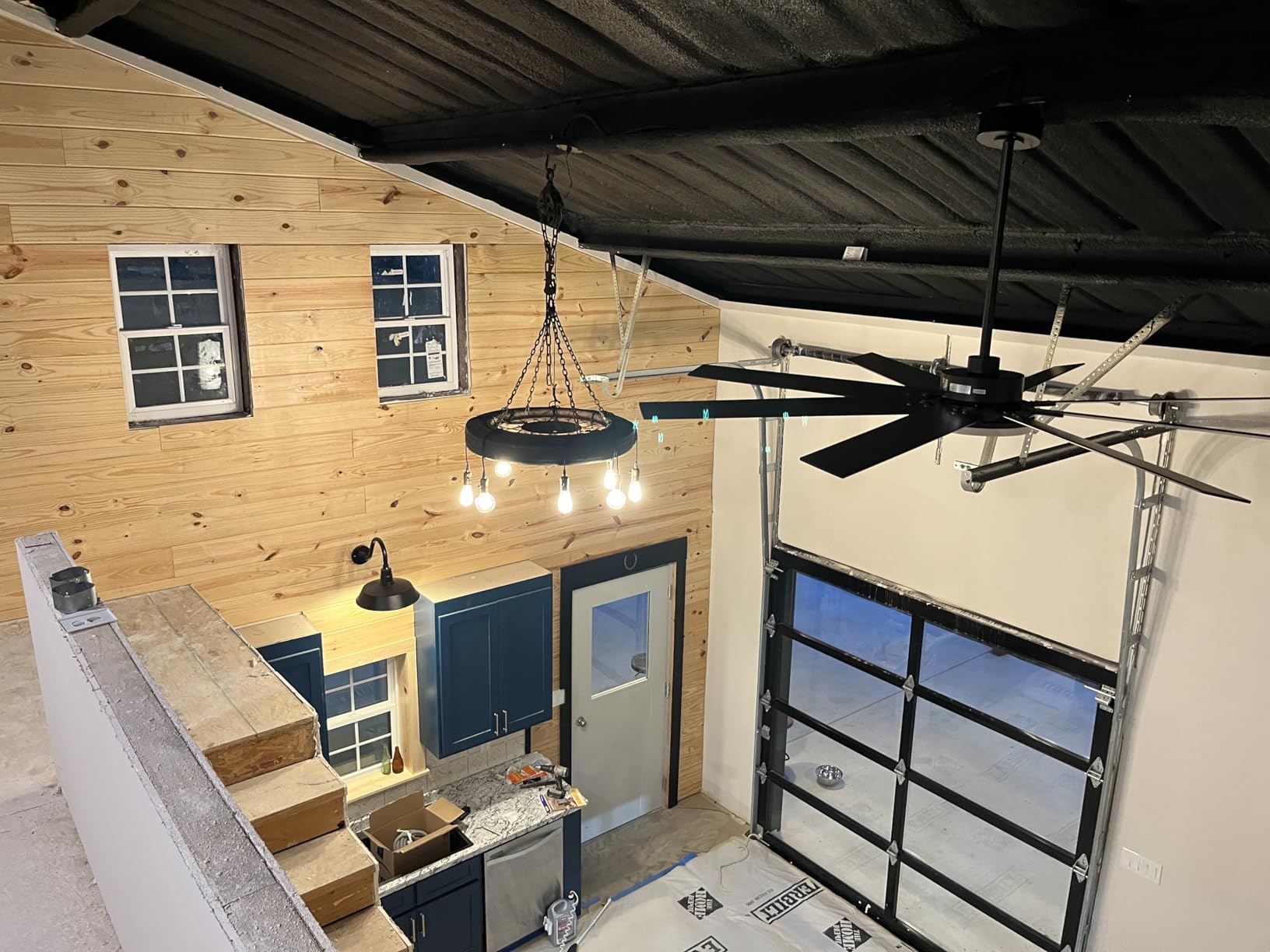Passky 60 Inch Black Sleek Ceiling Fans with Lights, Remote Control customer photo 1