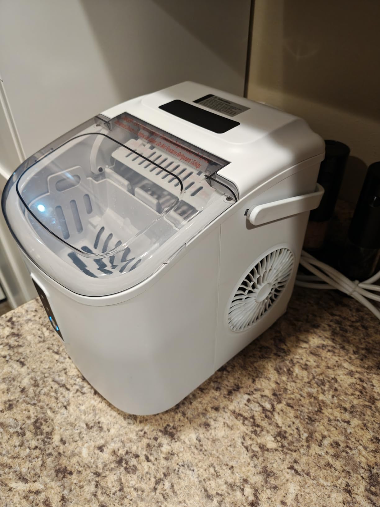 EUHOMY Nugget Ice Maker Countertop with Handle, 38lbs Daily Sonic Ice customer photo 1