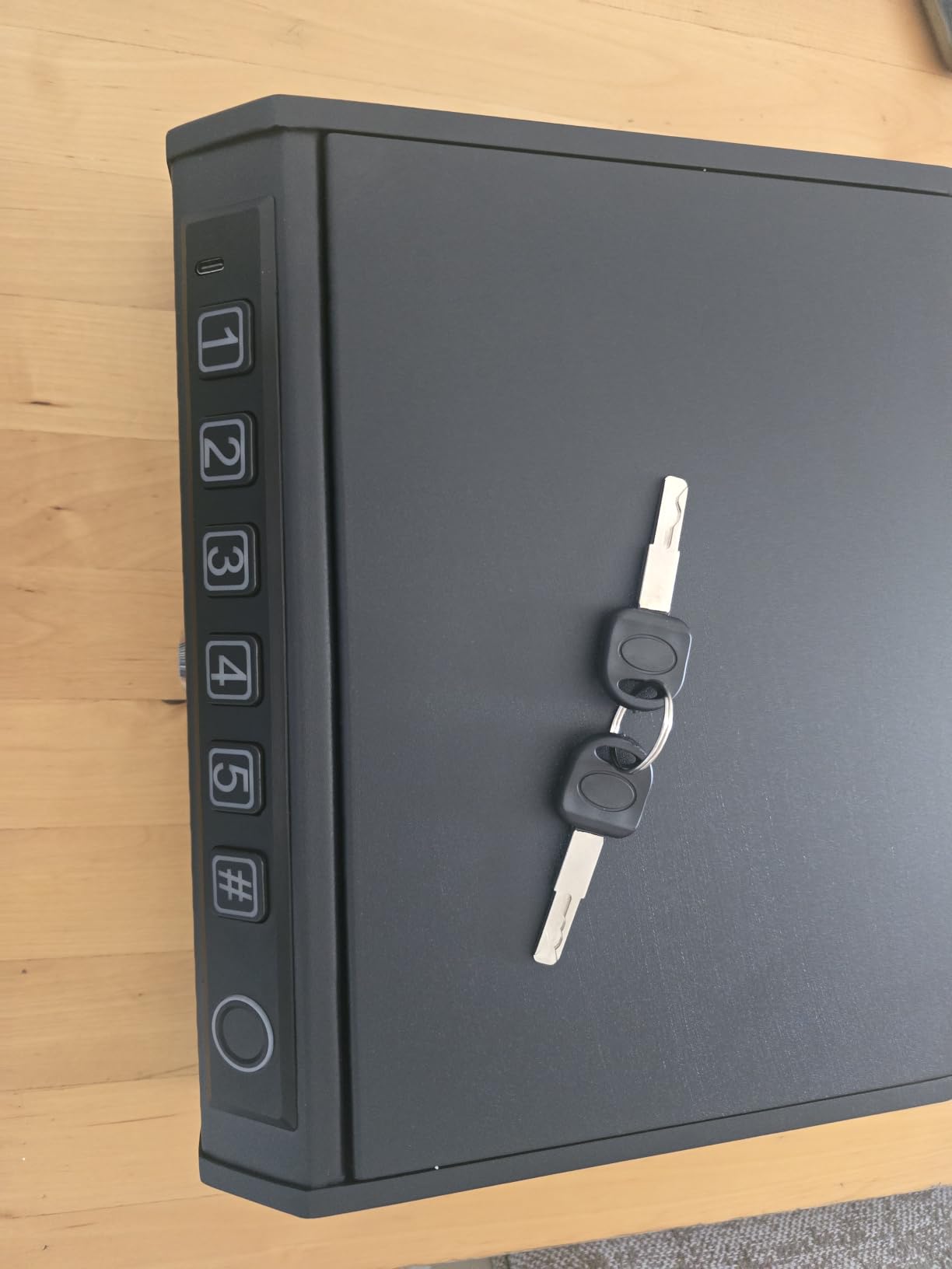 Biometric Gun Safe for Handguns, Pistol Safe Fits 2-3 Handguns customer photo 2