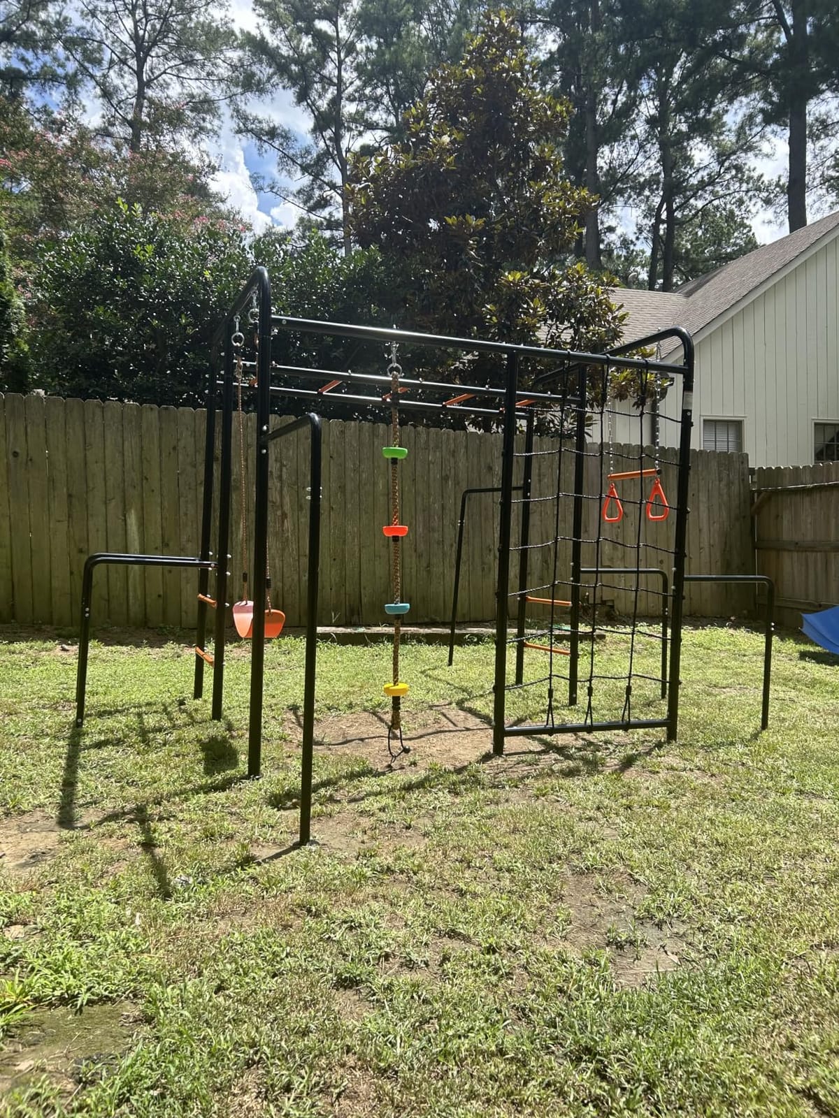 Hapfan 6-in-1 Outdoor Jungle Gym with Monkey Bars, Swing Sets for Backyard customer photo 2