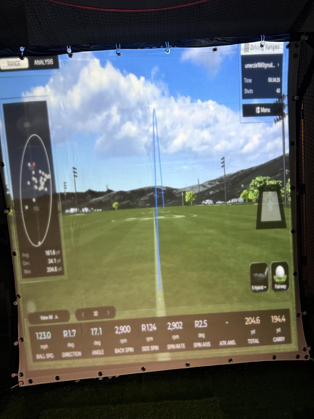 Golf Simulator Impact Screen for Home & Garage Training, Indoor Practice Screen, 5X Thicker 3-Layer Design, 100% Clearer HD Projection, Tool-Free Quick Install, Multi-Scene Use as Unique Gifts customer photo 1