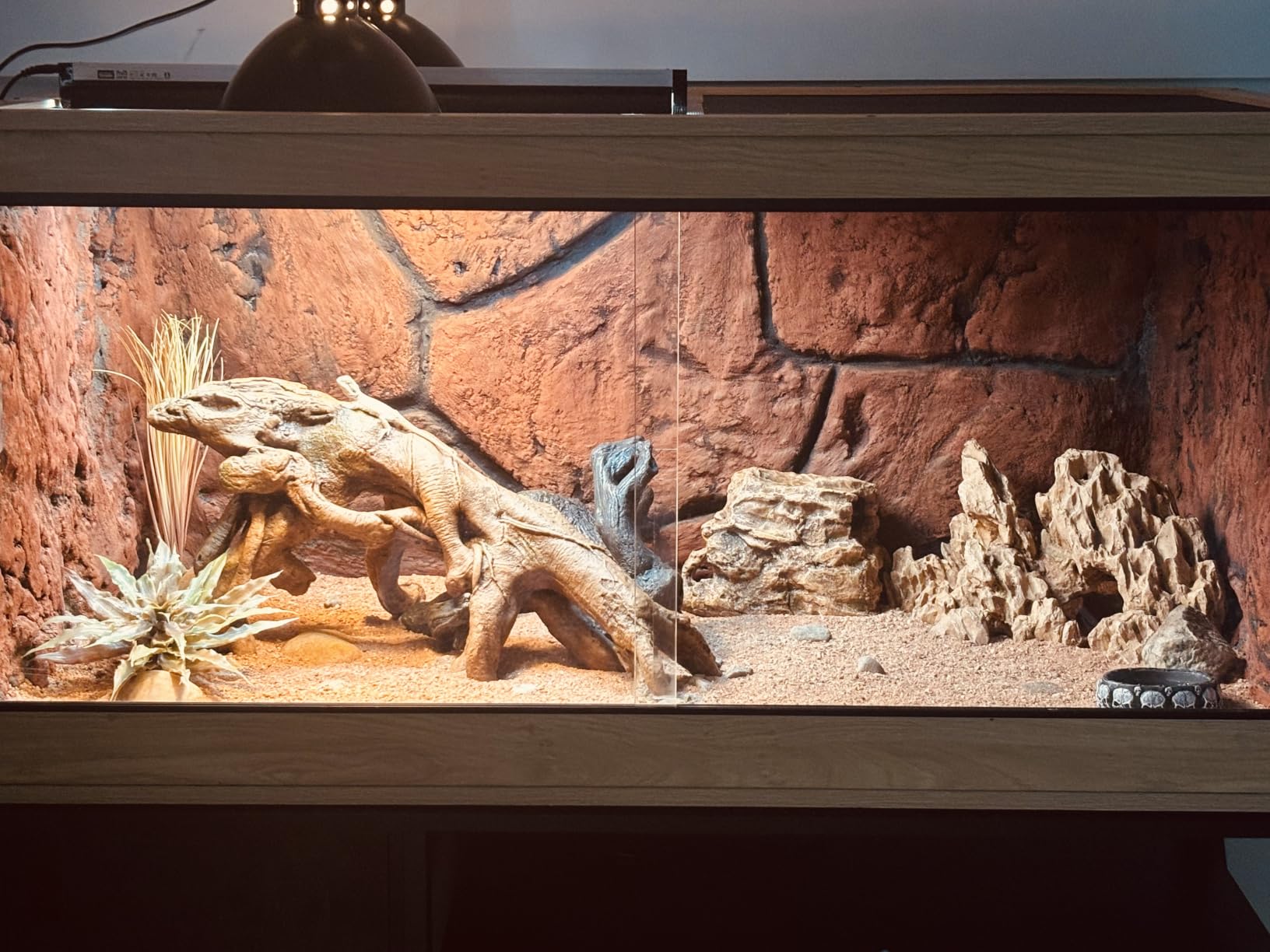 unipaws 110 Gallon Reptile Tank for Lizards, Bearded Dragon Enclosure Cage | Large Stackable Cage, Glass Sliding Doors, Lockable, Cable Port, Nature Terrarium customer photo 2