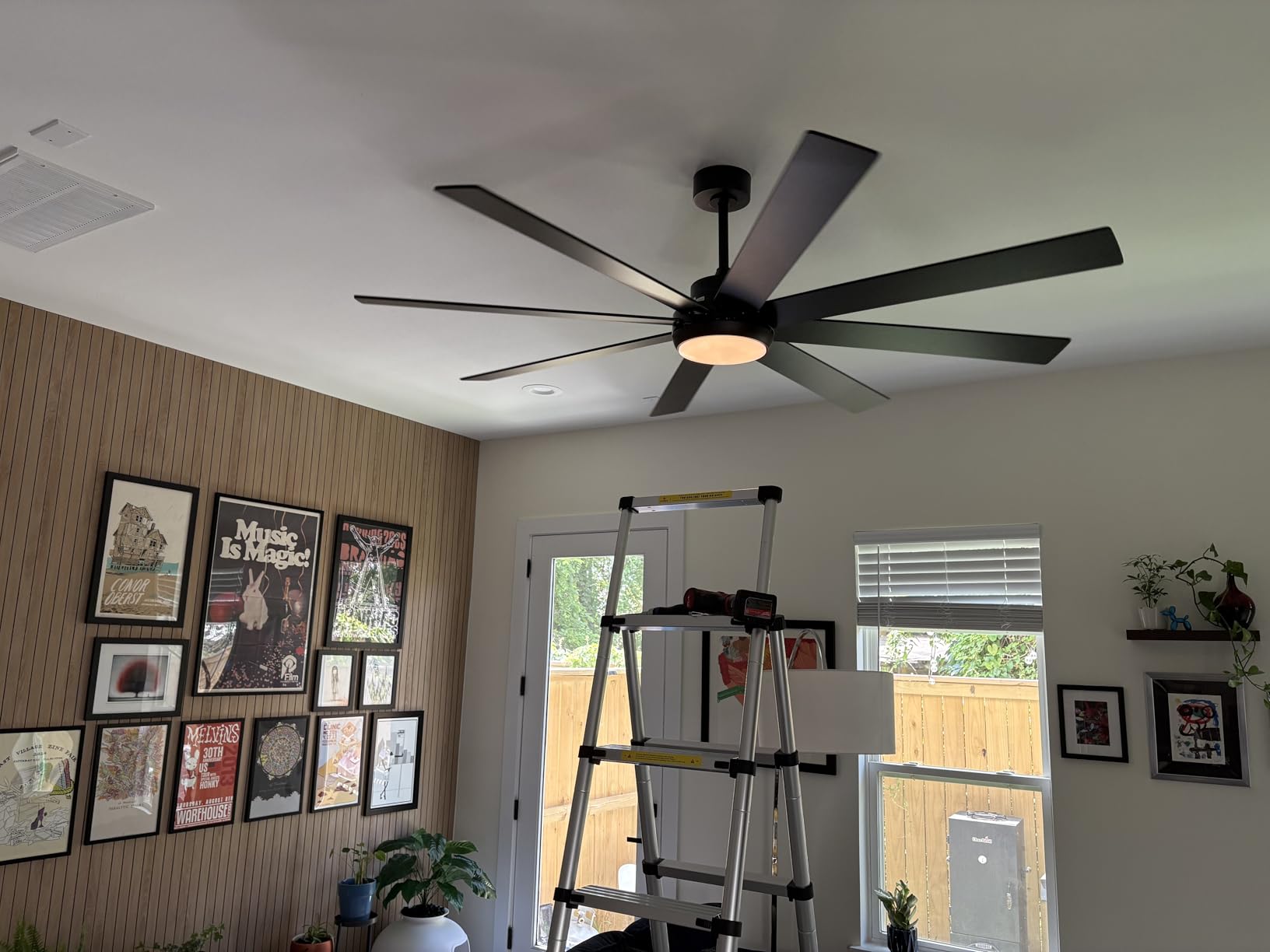addlon 60 Inch Ceiling Fans with Lights and Remote Control, Wall Switch customer photo 2