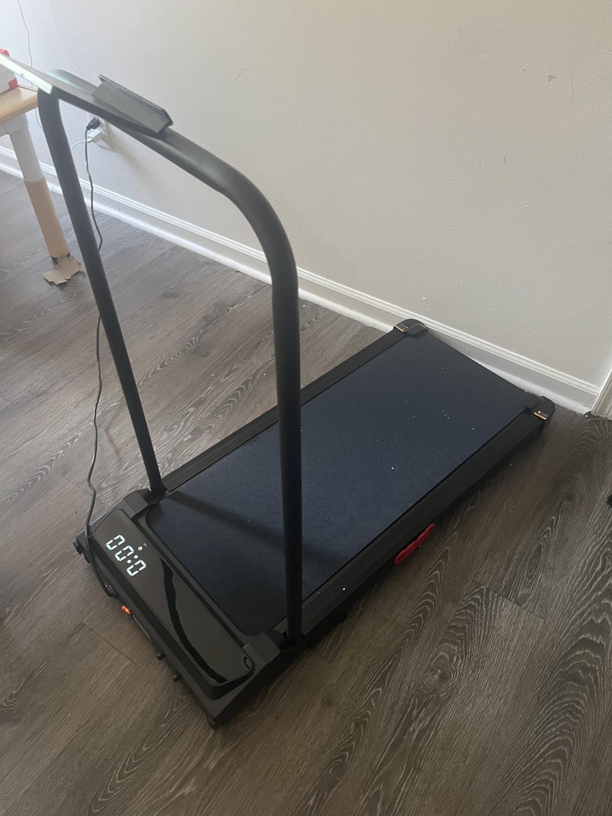 MCRG Portable Walking Pad Treadmill with Handle Bar Incline for Home Small, 3.5HP Electric Walking Pad Treadmill with Incline, Compact Mini Treadmill with Handles for Exercising, 0.6-10MPH, 400LBS customer photo 1