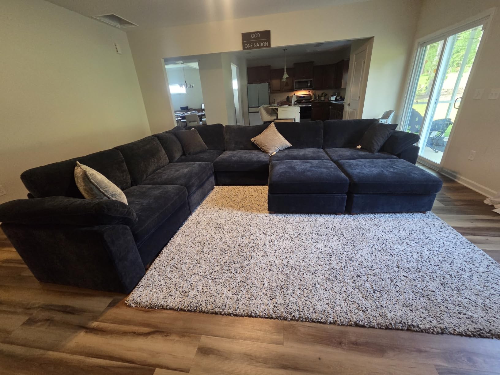 EASE MOOSE Oversized L Shape Sectional Modular Sofa,Wide Deep seat Sectional Sofa,Comfortable Grey Cloud Modular Sofa customer photo 2
