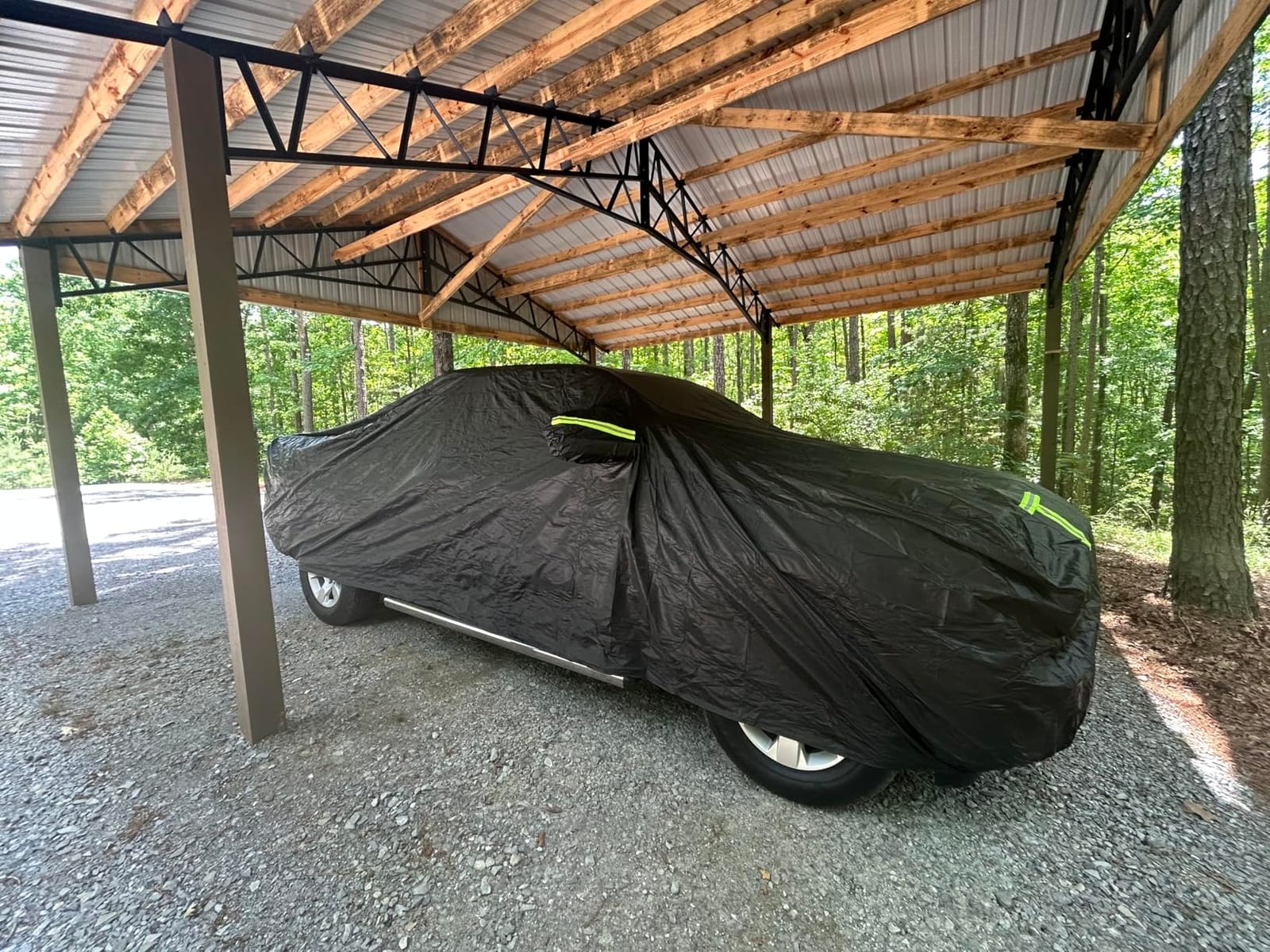 Car Cover Custom Fit for Chevrolet Corvette C4 C5 C6 C7 C8 1980-2026, 6 Layers Truck Cover Waterproof All Weather for Automobiles,Outdoor Full Exterior Cover,Black（Not Include Mirror Pocket） customer photo 1