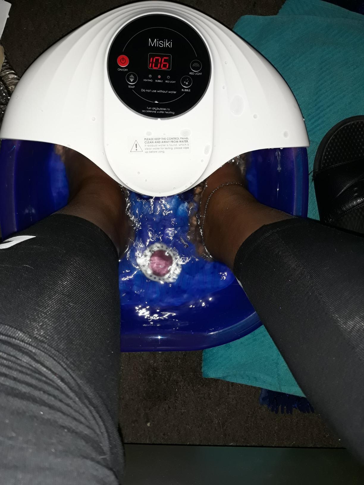 Collapsible Foot Spa Bath with Heat, Fits Men Size 12 (Royal Blue) customer photo 1