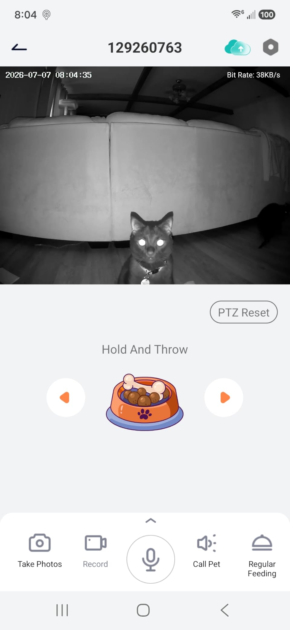 TKENPRO 5MP Ultra HD Pet Camera - Dog Camera with Treat Dispenser, Remote Treat Tossing via Phone App, 360° Auto Tracking & Motion Alerts, 5G&2.4G WiFi for Cats Indoor customer photo 1