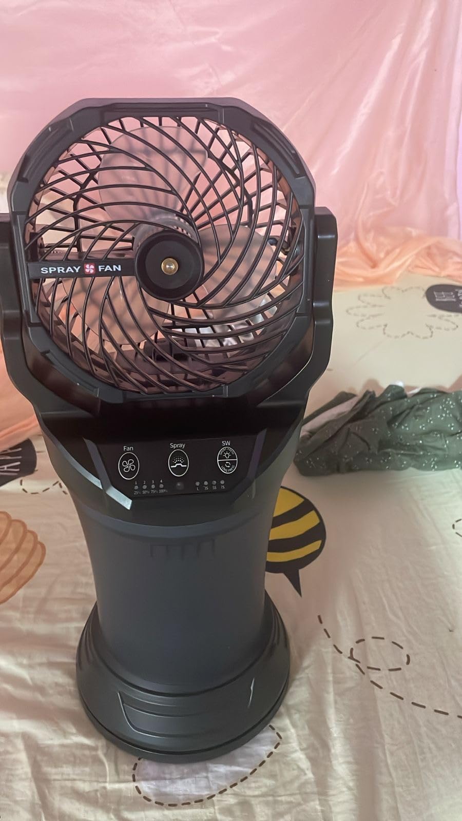 Misting Fans for Outside, Portable Mister Fan with 30000mAh Battery & Remote, 2L Tank & 4 Speeds Mist Modes, Extreme Heat Relief for Camping Patio Garden Backyard Tailgate Parties customer photo 2