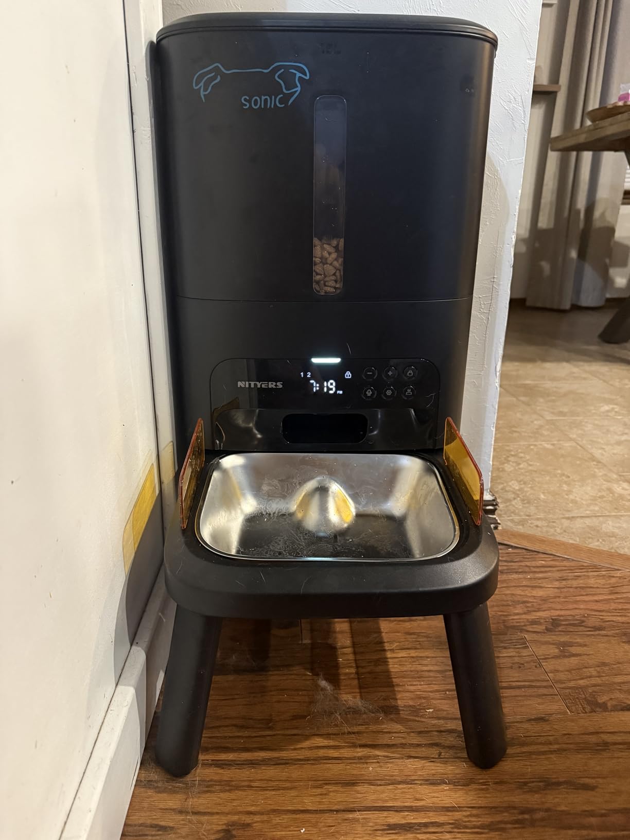 Automatic Dog Feeder for Large Breed with Camera - 15L/63 Cups Anti-Clog 5G WiFi Dog Food Dispenser for 2-23mm Kibble, Elevated Stand, Large Food Tray, 1080P HD Video with Night Vision, Keeps Fresh customer photo 2