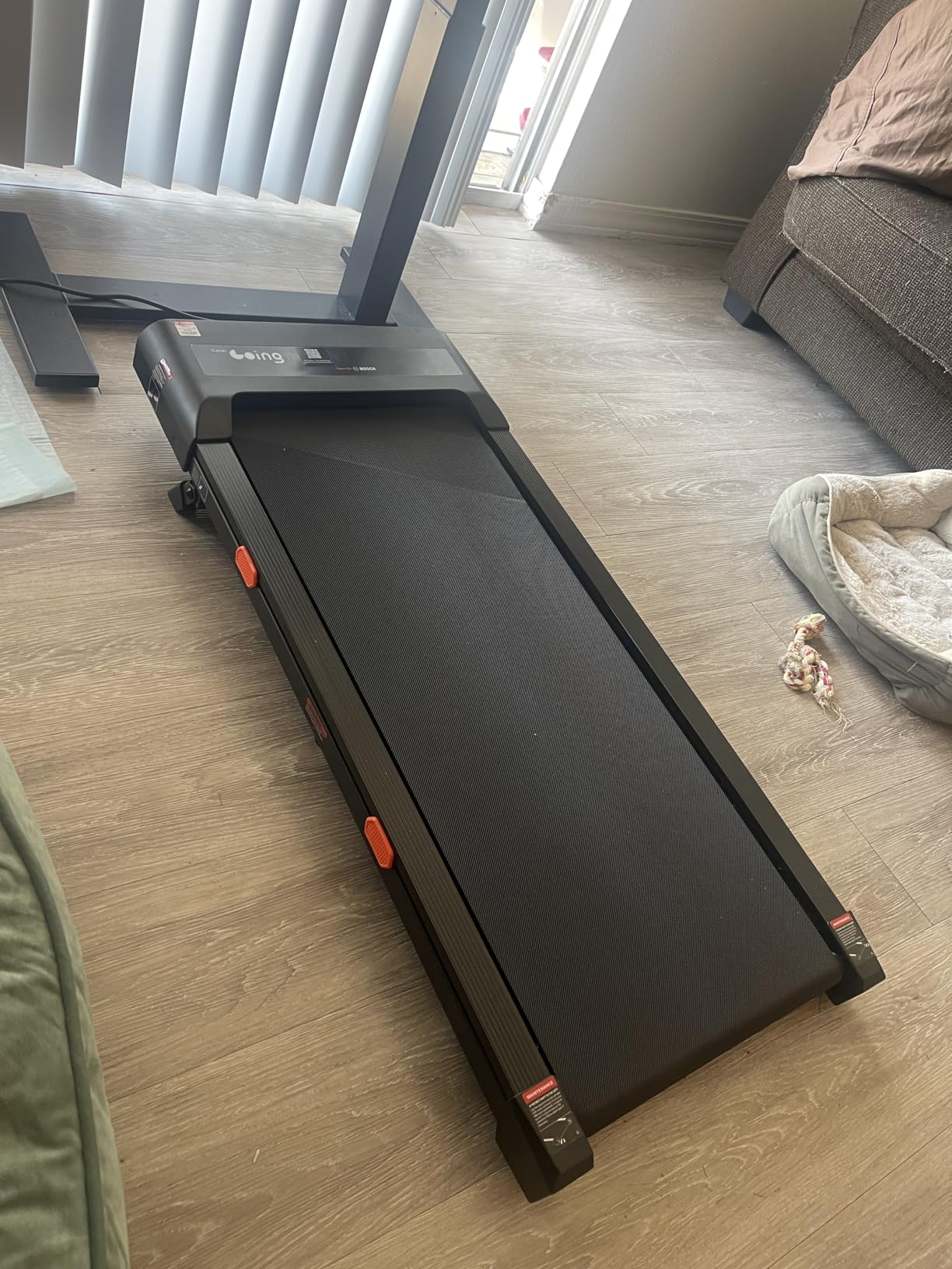 Cybergoing T10 Walking Pad Treadmill Powered By Bosch, Under Desk Treadmill, Fixed 7% Manual Incline, Up to 4 MPH, 2.5HP, 300lb Capacity, App + Remote, 15