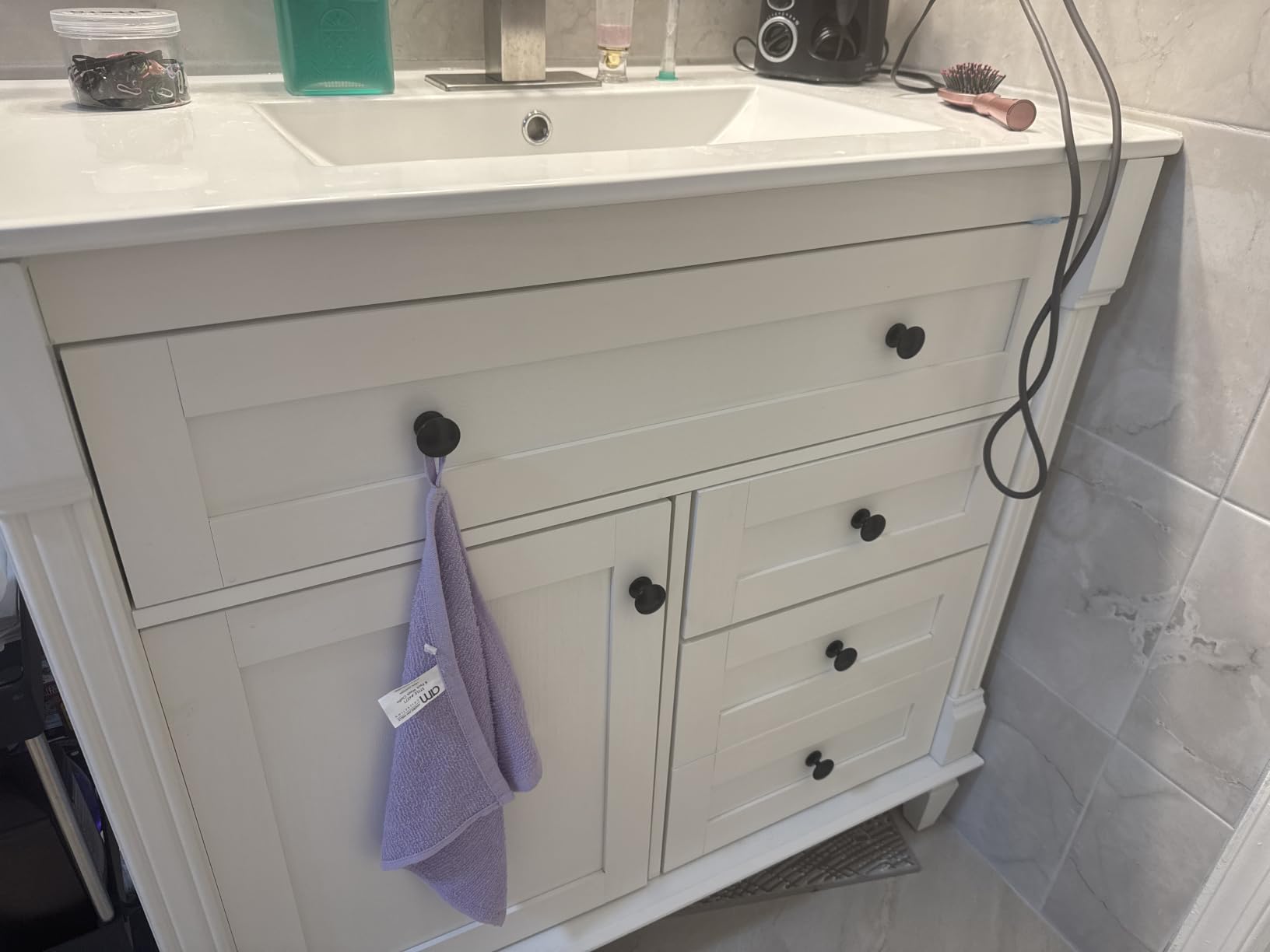 LIKIMIO 30 Inch Bathroom Vanity with Sink, Adjustable Solid Wood Legs customer photo 2
