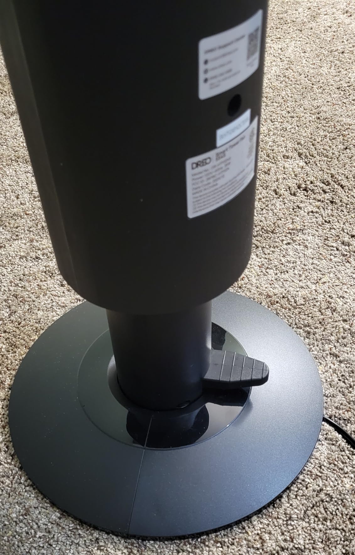 DREO Smart Tower Fan for Bedroom, 40-45 Inch Adjustable Height, 9 Speeds, 28 ft/s Velocity, Quiet Fan with DC Motor, 4 Modes, 90° Oscillating Standing Fan, 12H Timer for Home, APP and Voice Control customer photo 2