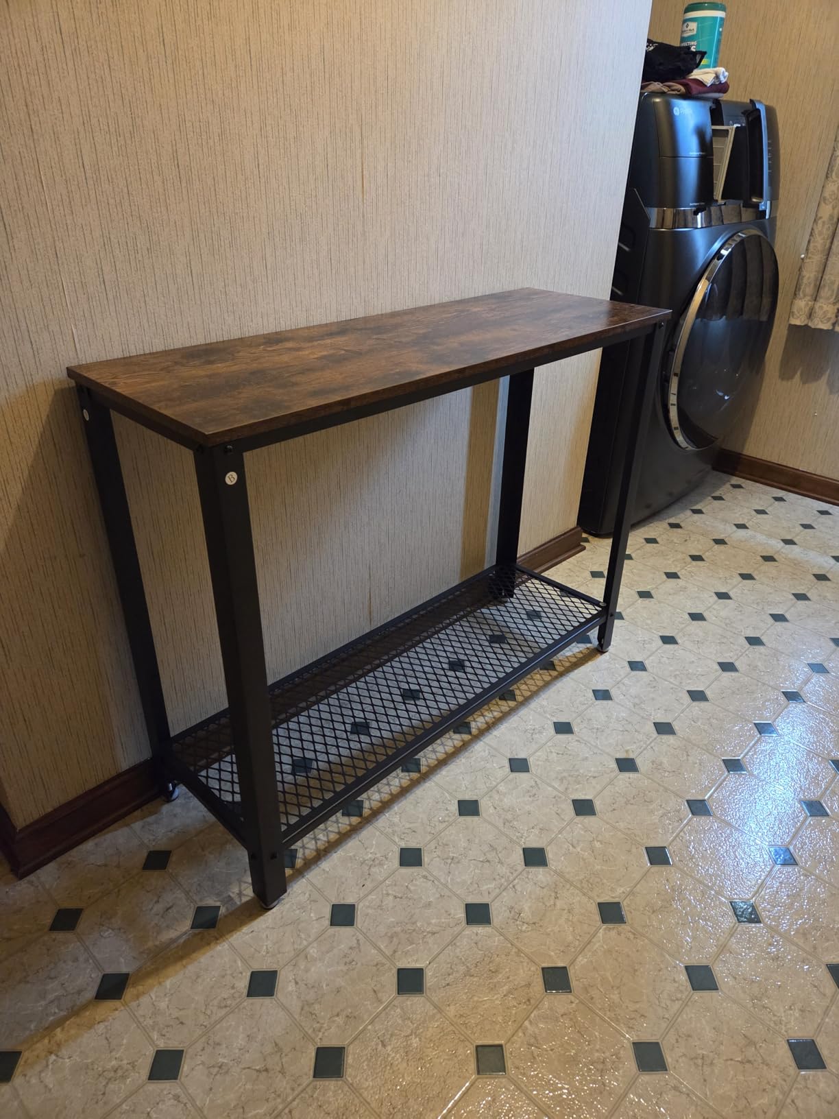VASAGLE 63 Inches Entryway Table, Thick Tabletop Console Table, Farmhouse customer photo 2