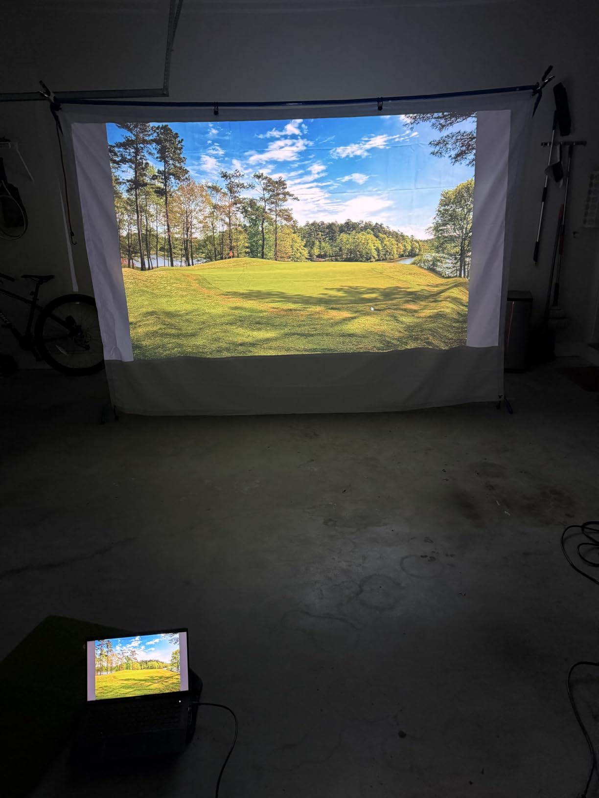 Golf Simulator Enclosure Kit with HD Impact Screen and Steel Frame customer photo 2