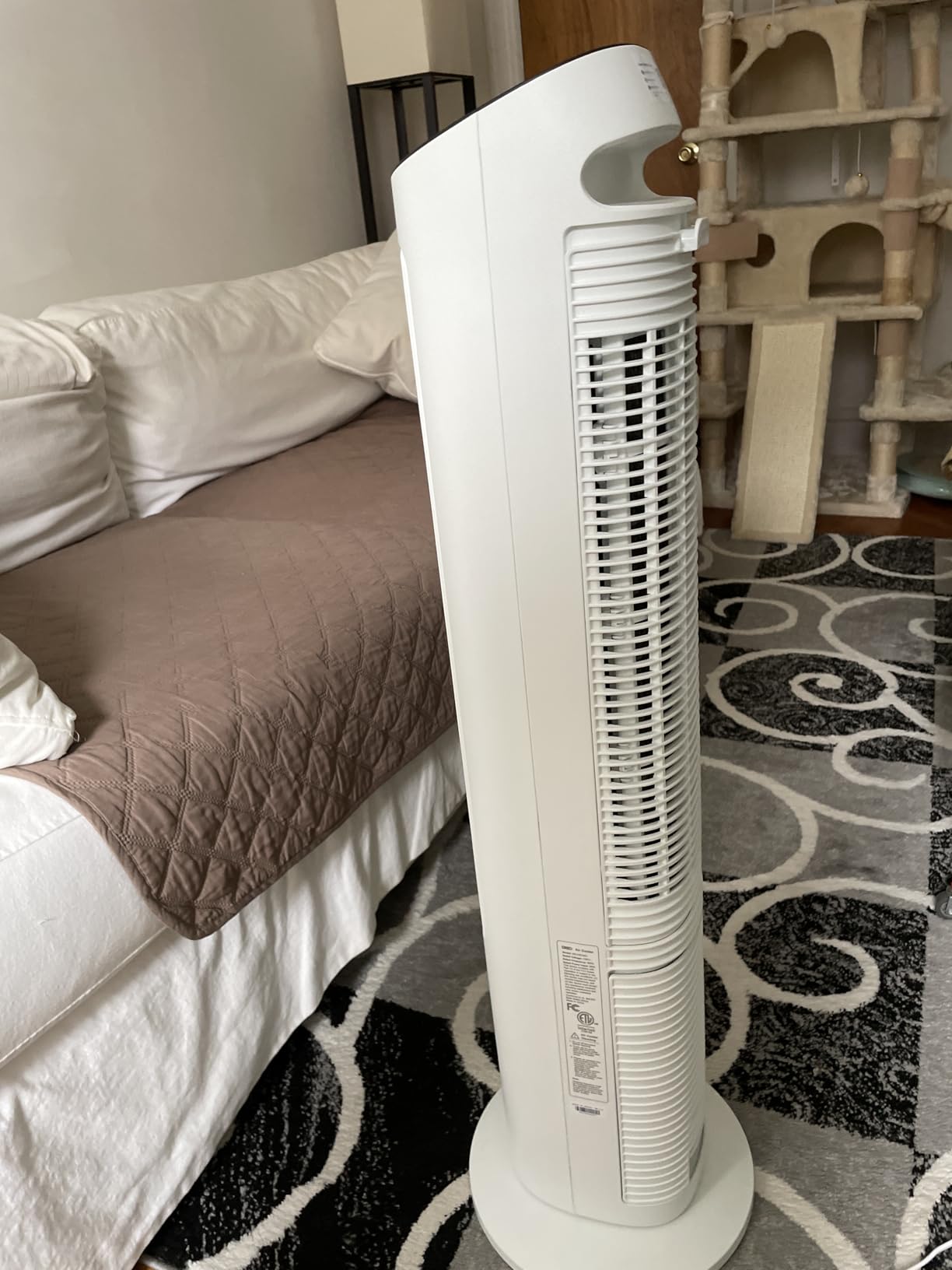DREO Evaporative Air Swamp Cooler, 40” Standing Fans that Blow Cold Air, 80° Oscillating Bladeless Cooling Fan for Bedroom, Removable Water Tank, Ice Packs, Remote Control, 4 Speeds, 7H Timer, White customer photo 2