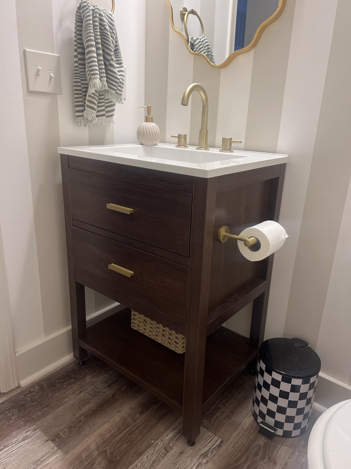 30 Inch Bathroom Vanity with Sink, Rustic Brown customer photo 1
