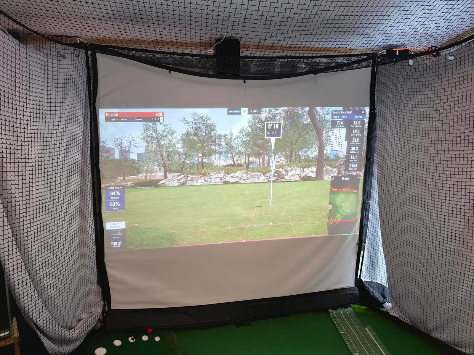 Golf Simulator Enclosure with Impact Screen, Net and Target- Easy Setup customer photo 2