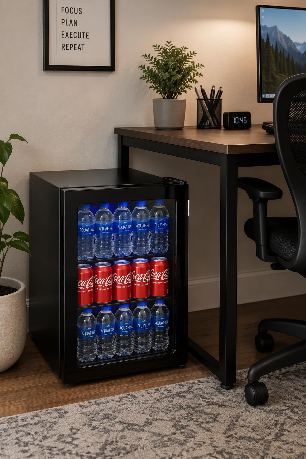 Icyglee 126 Can Mini Fridge, 3.2 Cu.Ft Beverage Refrigerator, NEW Black customer photo 1