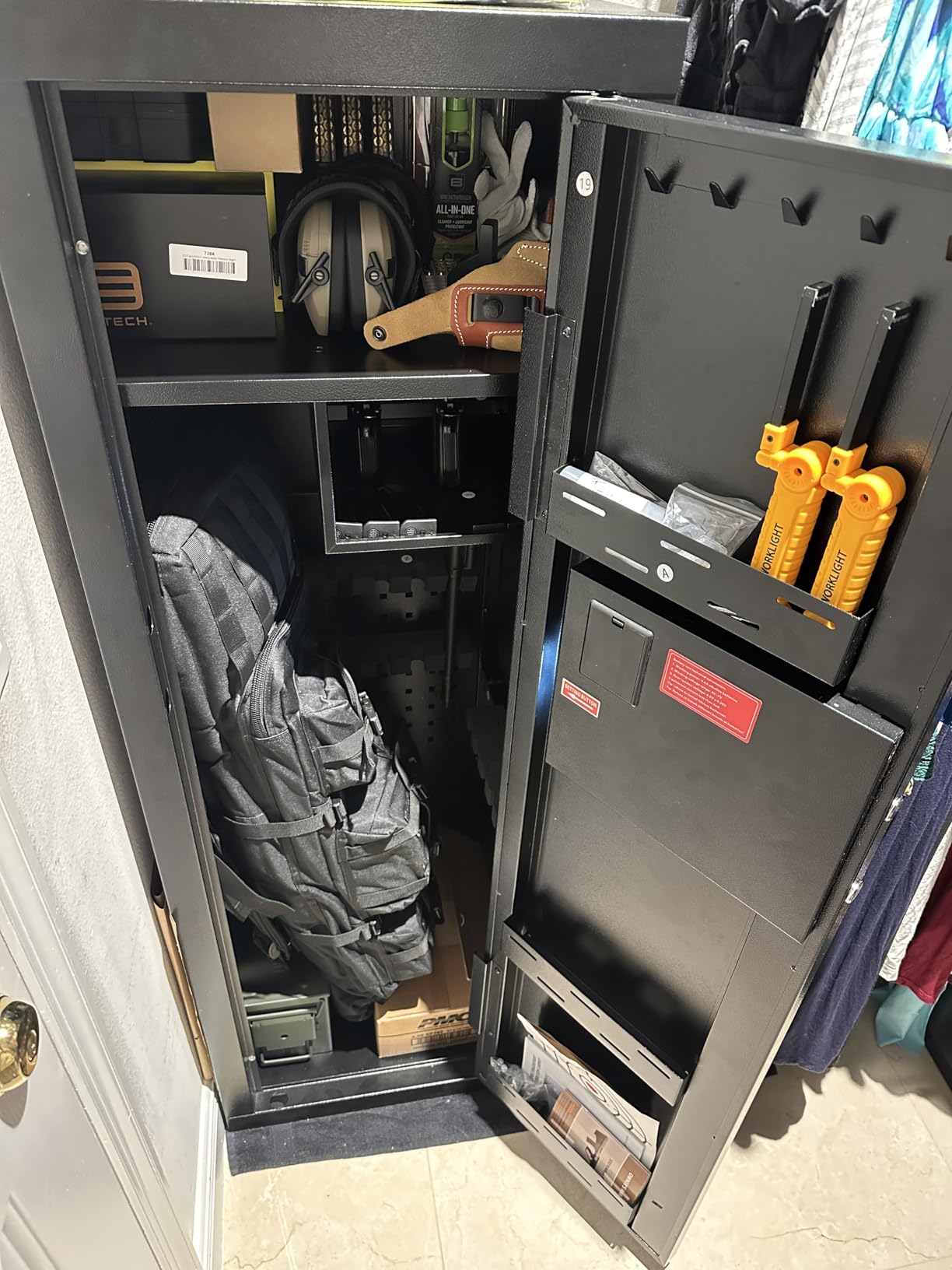 KAER 10-15 Biometric Gun Safe for Rifles and Pistols,Large Gun Cabinet with Removable Racks & Adjustable Shelf,Fingerprint Keypad Lock Rifle Safe for Home & Hunting(AR-15) customer photo 1