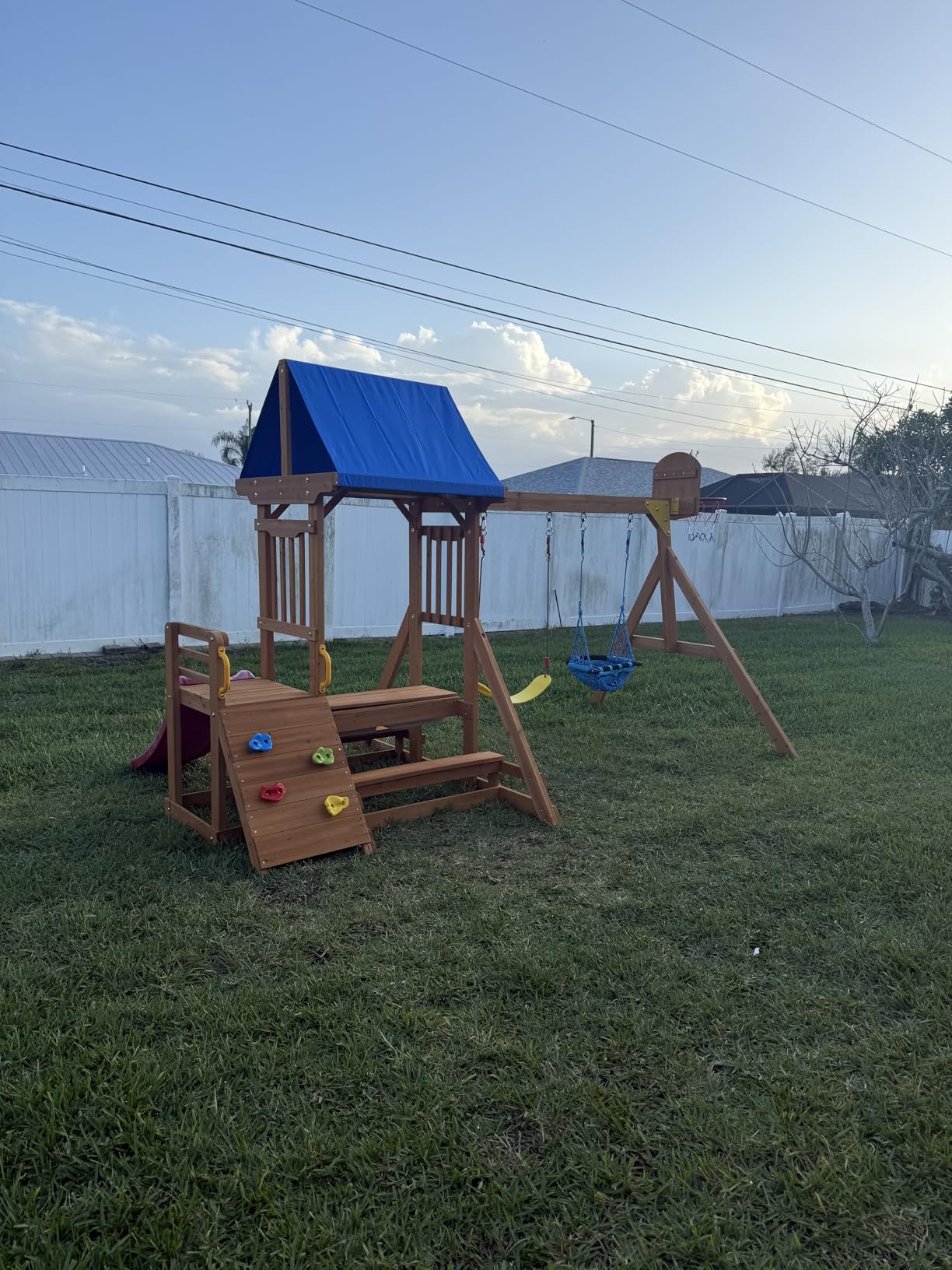 SUNIBOXI Wooden Swing Sets for Backyard, for Ages 3-8 customer photo 1