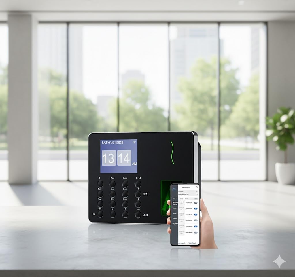 NGTeco APP Time Clock for Small Business, Fingerprint & PIN, Auto Report customer photo 2