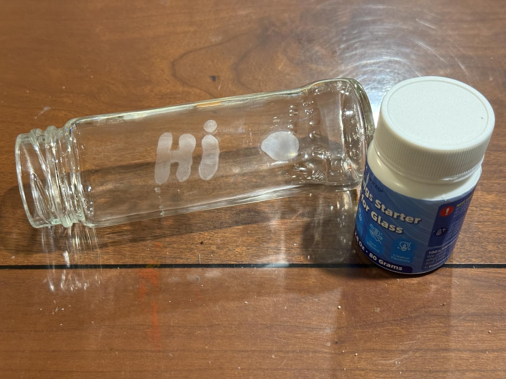 LARICEO 2.8 oz Glass Etching Kit, High-Adhesion Stencils for Crisp Results customer photo 1