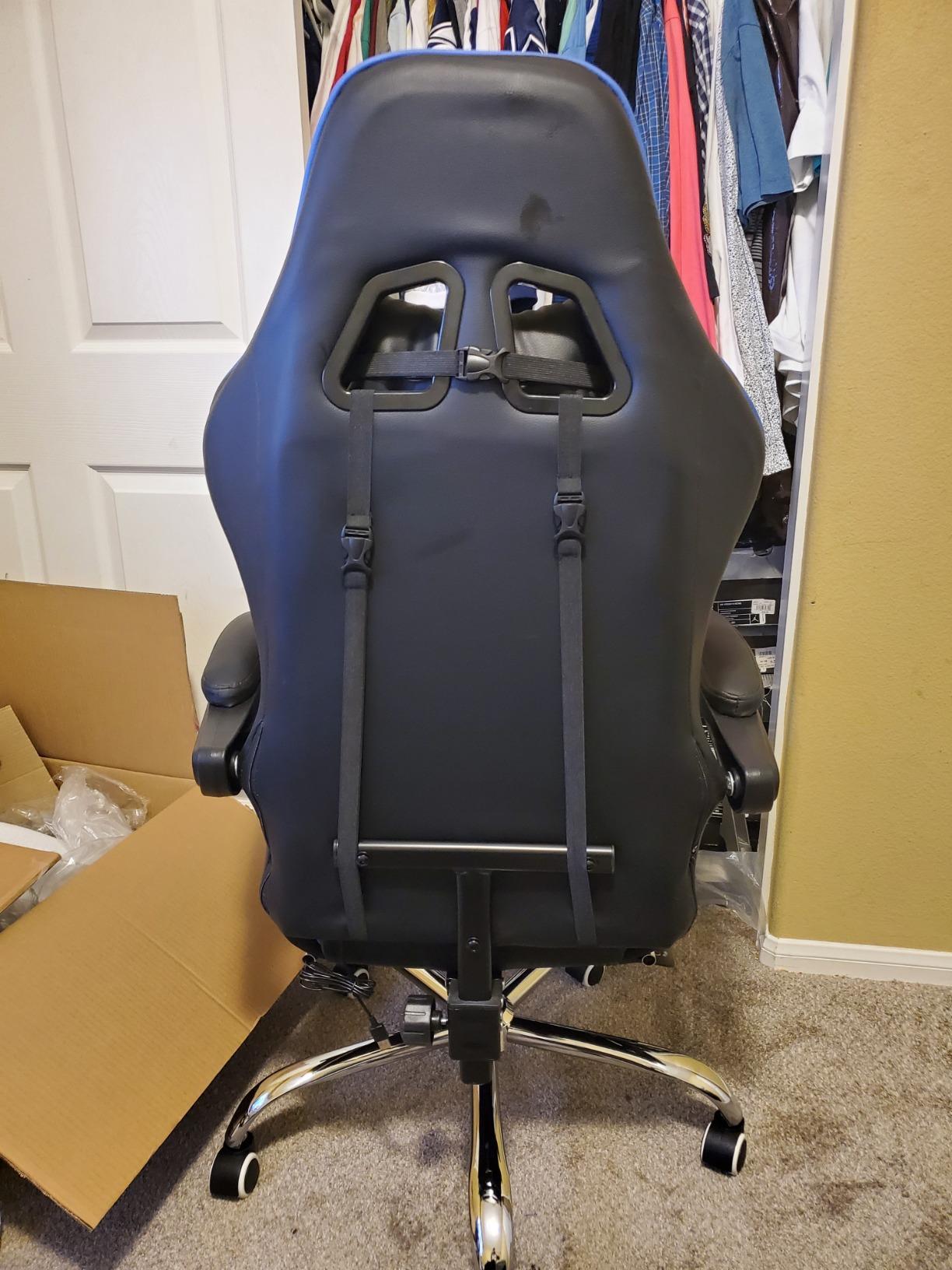 GTPLAYER Big & Tall Gaming Chair, Wide Seat with Footrest, Black & Gray | Ergonomic High Back Computer Desk Chair for Adults, Comfort Padded Seat with Lumbar Support Armrests Recliner for Office/Home customer photo 1