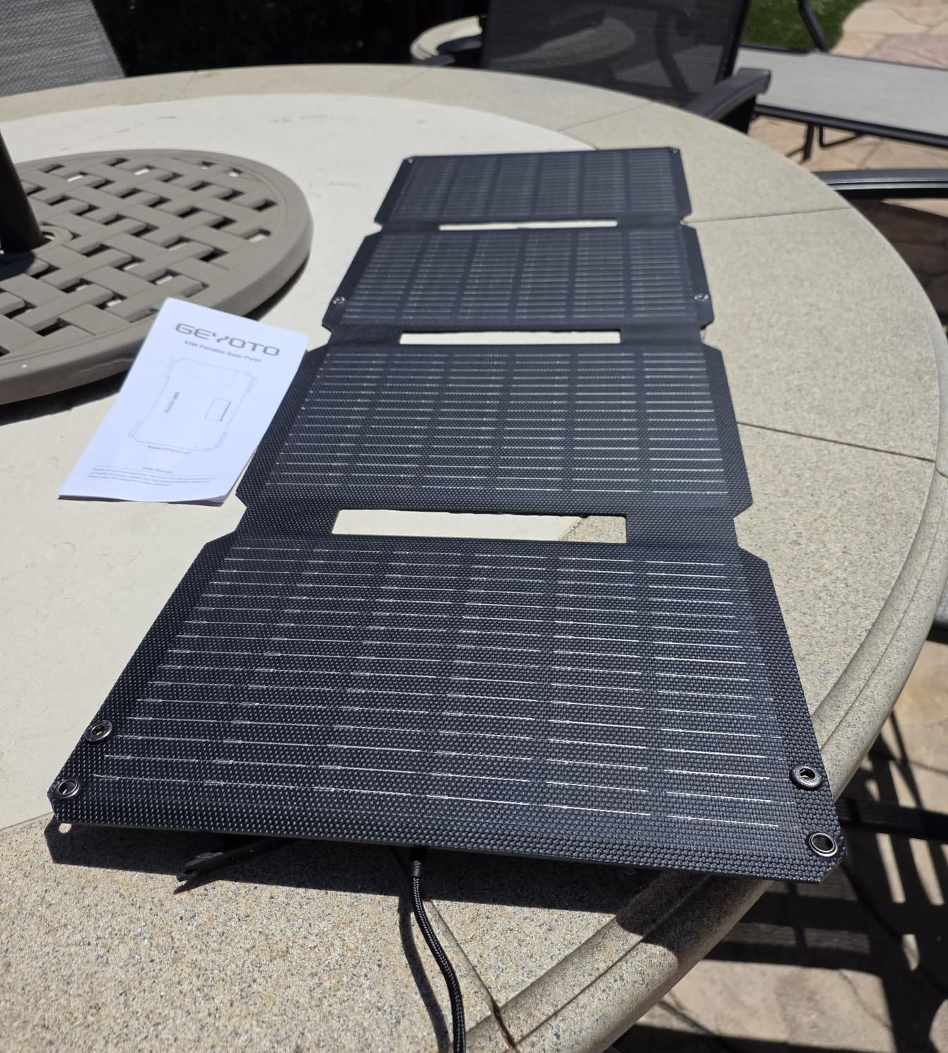 45W Solar Panel Charger Fast Charging for Phone PD 25W USB-C/USB-A | 25.4% High Efficiency, IP68 Waterproof, Portable Solar Panel for iPhone, iPad, Power Bank, Tablets, Camping, Backpacking, Hiking customer photo 2