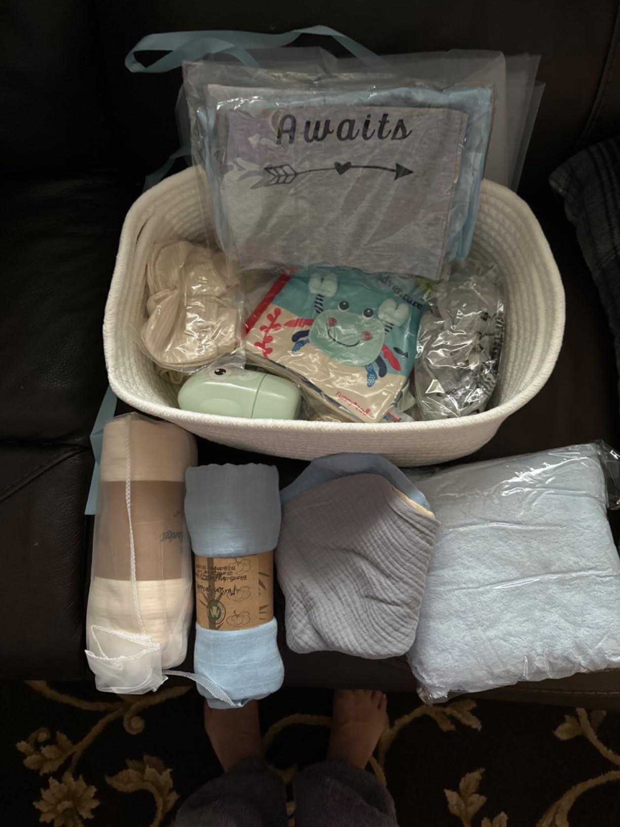 Ultimate Baby Girl Gift Basket, Aesthetic Boho Chic Newborn Essentials, Premium All-in-One Baby Shower Gifts for Expecting Moms with Floral Skirt, Swaddle, Diaper Caddy Organizer customer photo 2