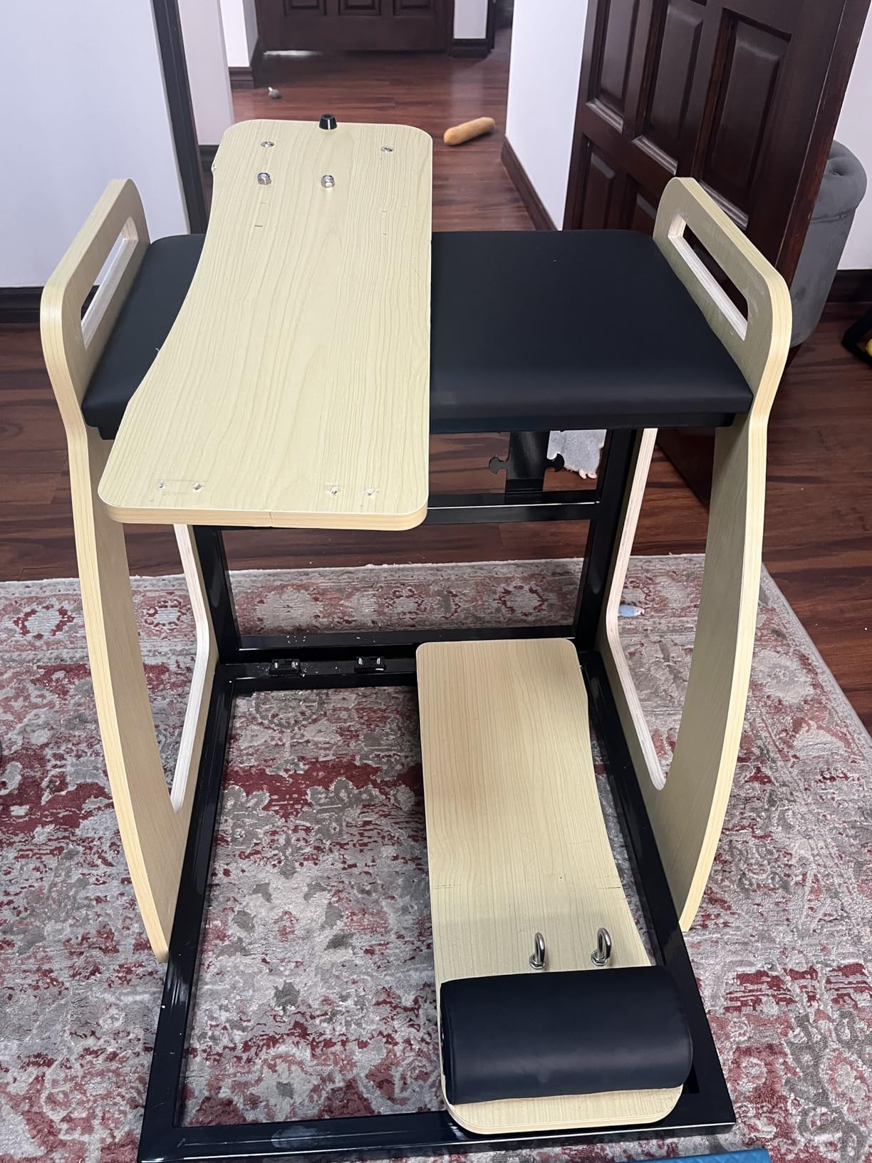 Pilates Chair, Pilates Chair for Home Workouts, Sturdy Metal Frame, Pilates Stability Chair, Yoga Fitness Trainer, Pilates Reformer Machine (Black) customer photo 1