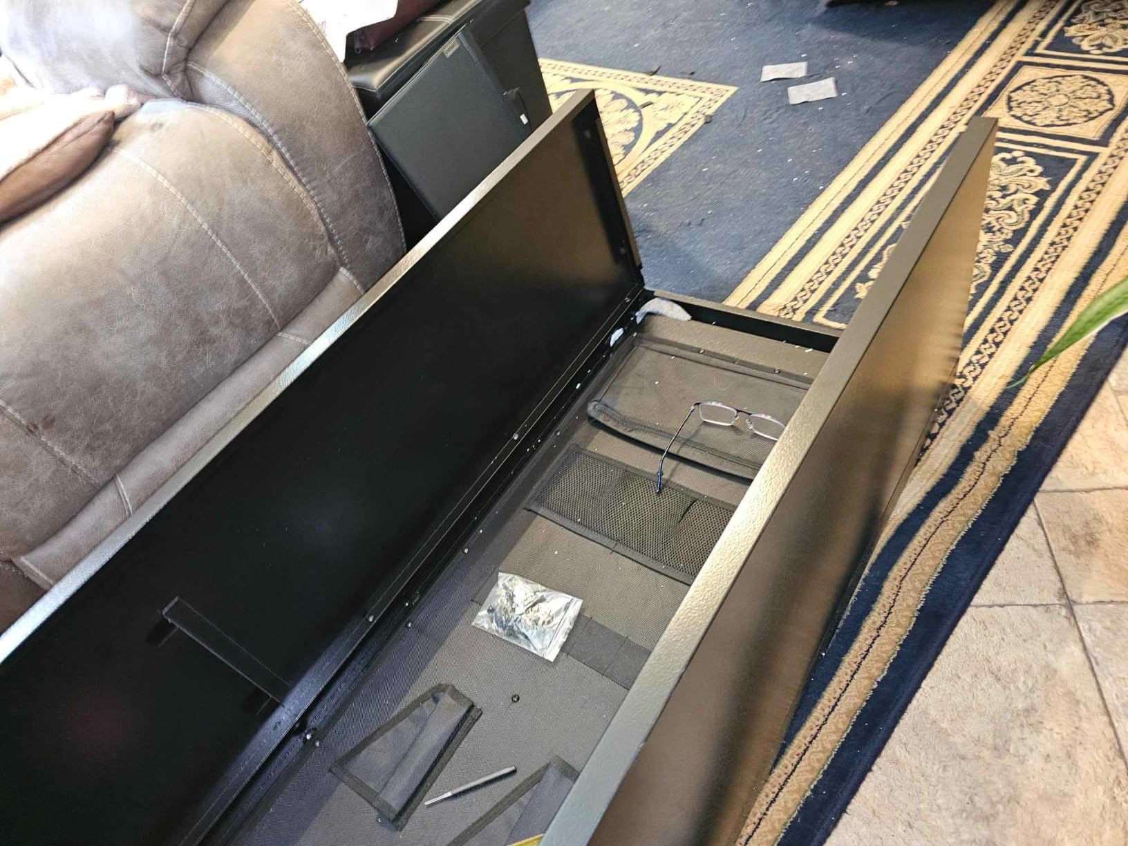 Kaer 12-21 Gun Safe for Rifles and Pistols, Up to 17 Long rifle Cabinet and 4 Pistols with 3 Gun Racks, Removable Shelf for AR-15, Scoped Rifles, Shotguns, Keypad Lock Mute/Alarm/LED for Home, Garage customer photo 1