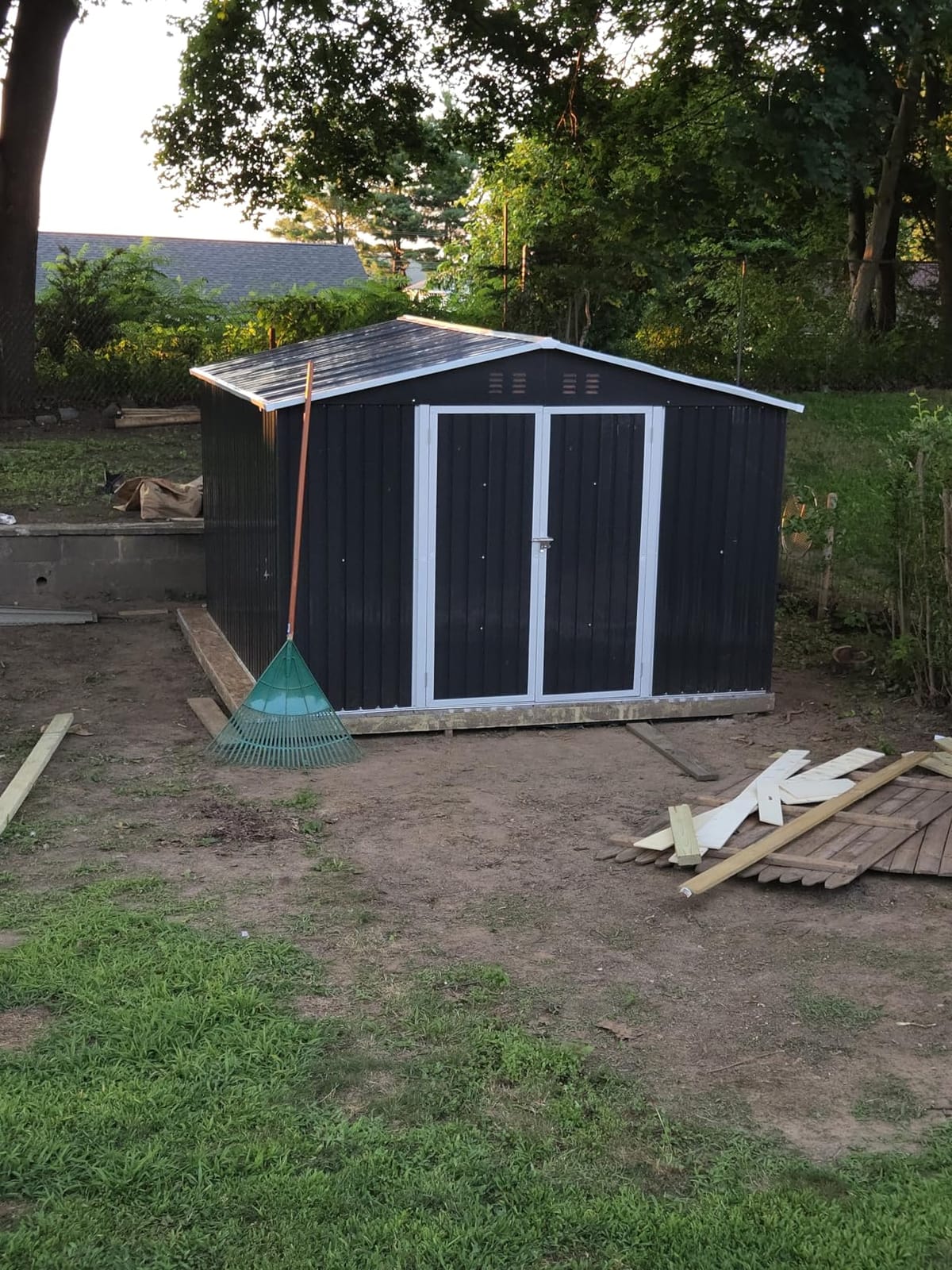 UDPATIO Outdoor Storage Shed 5x3 FT, Garden Resin Shed with Floor, Brown customer photo 1