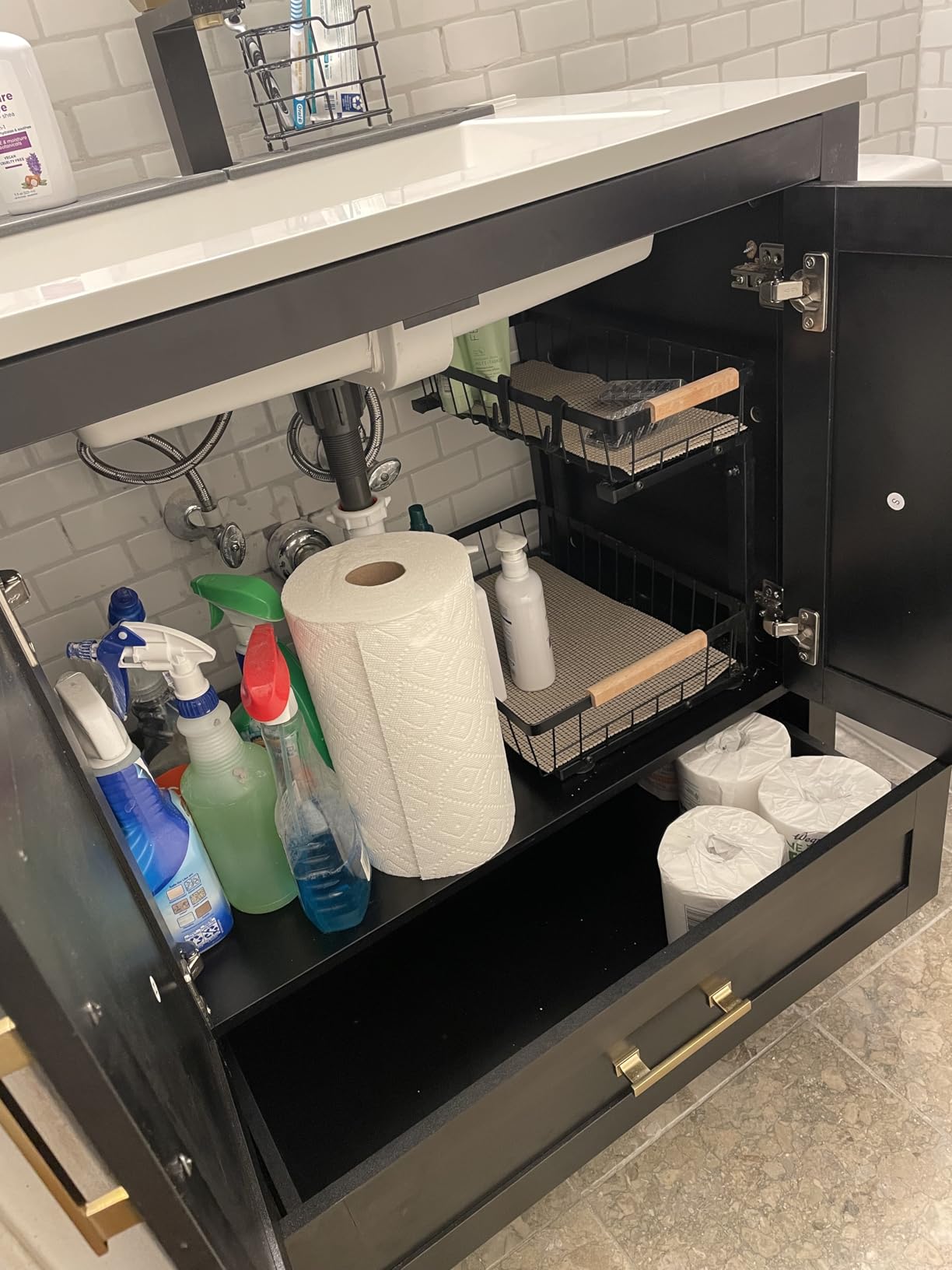 36 Inch Modern Bathroom Vanity with Sink, Brown customer photo 1